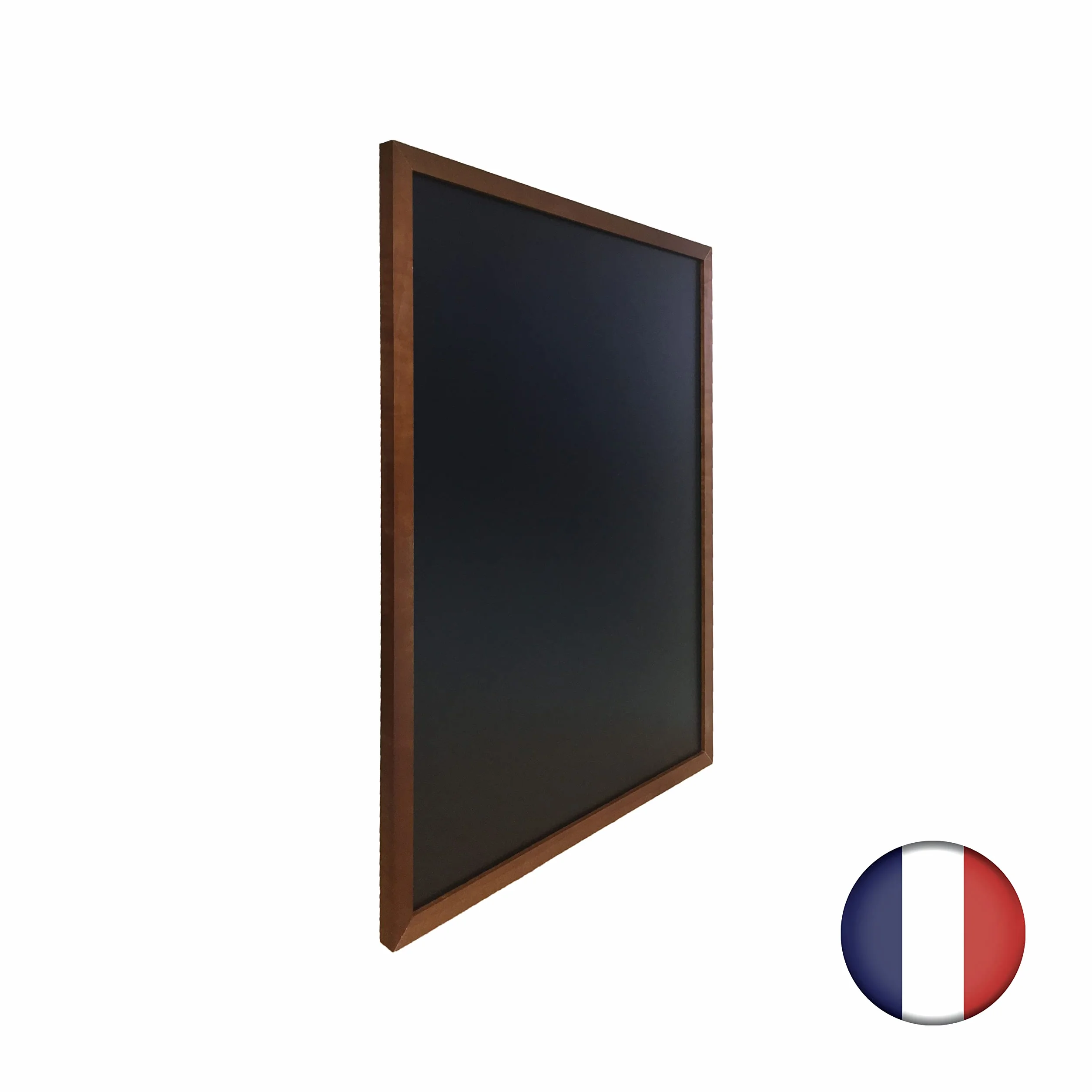 Ardoise murale cadre carré en bois chêne 83 x 63 cm Fabrication française