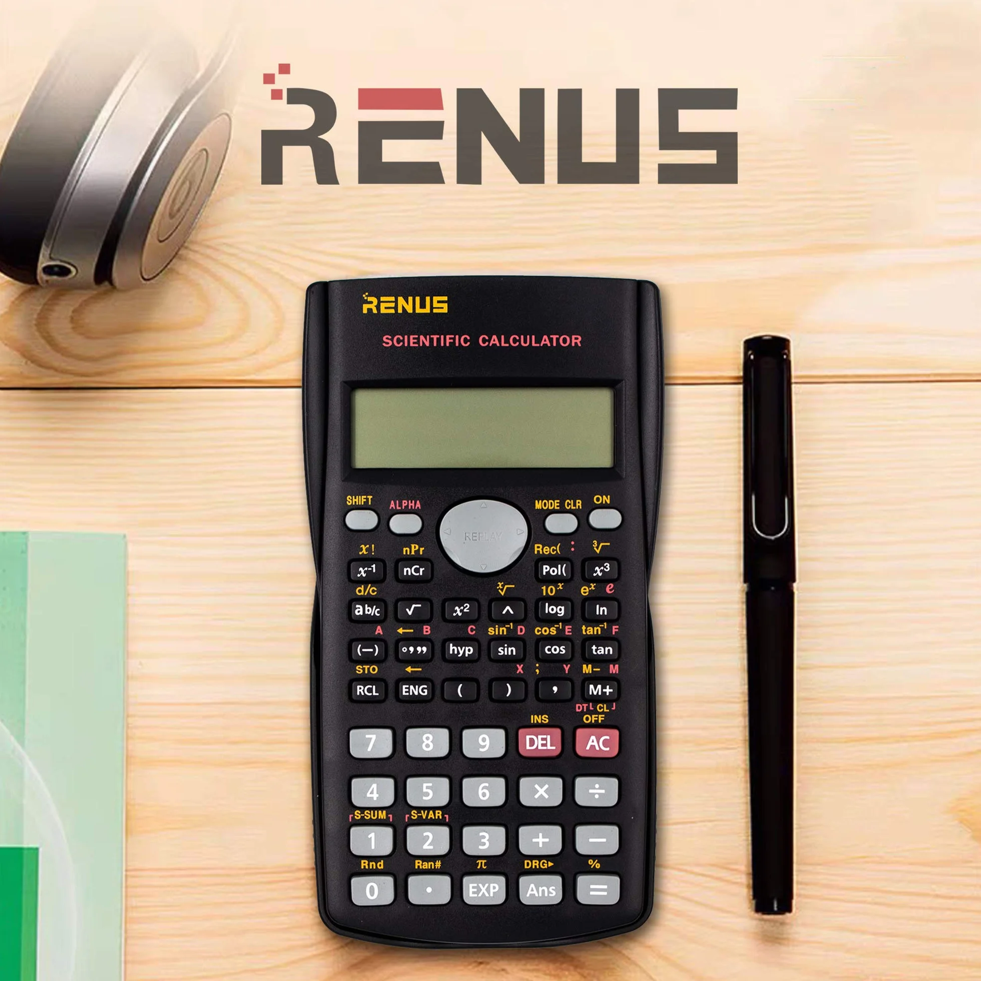 RENUS Calculatrice Scientifique Deux Lignes pour Étudiants Enseignants