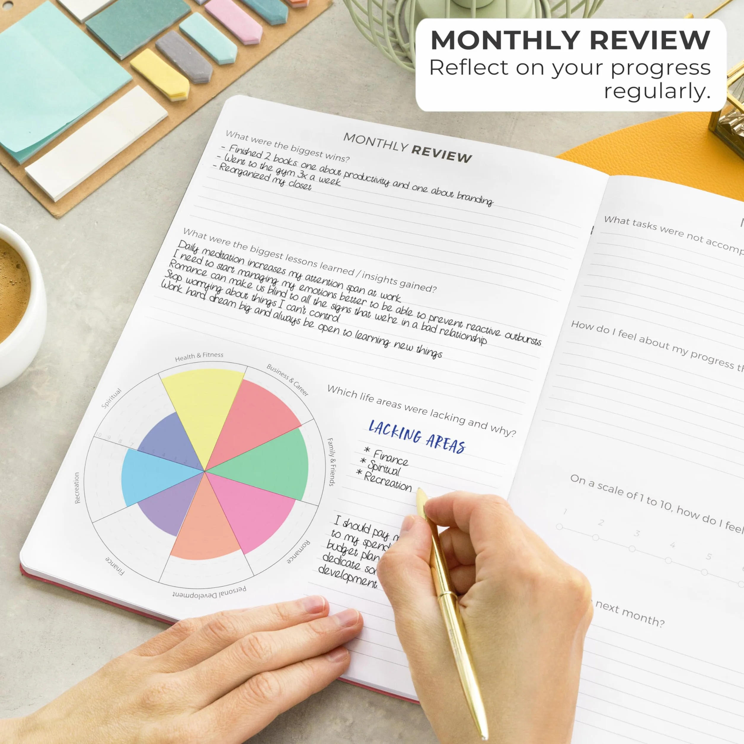 Clever Fox PRO Agenda de vie hebdomadaire et mensuel A4 Non daté Rose foncé