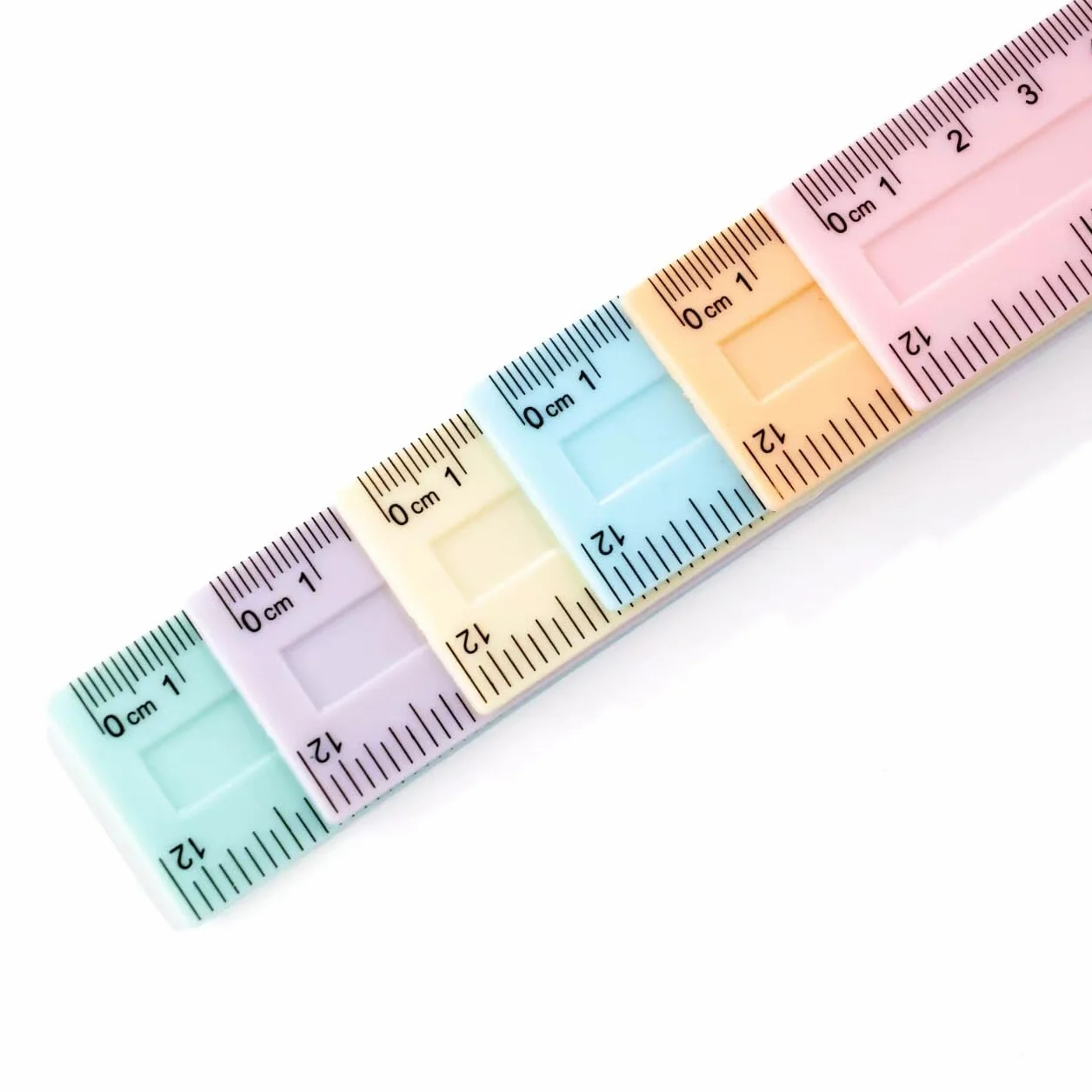 Lot de 6 règles en plastique 30 cm flexible - Règle de précision pour école bureau maison