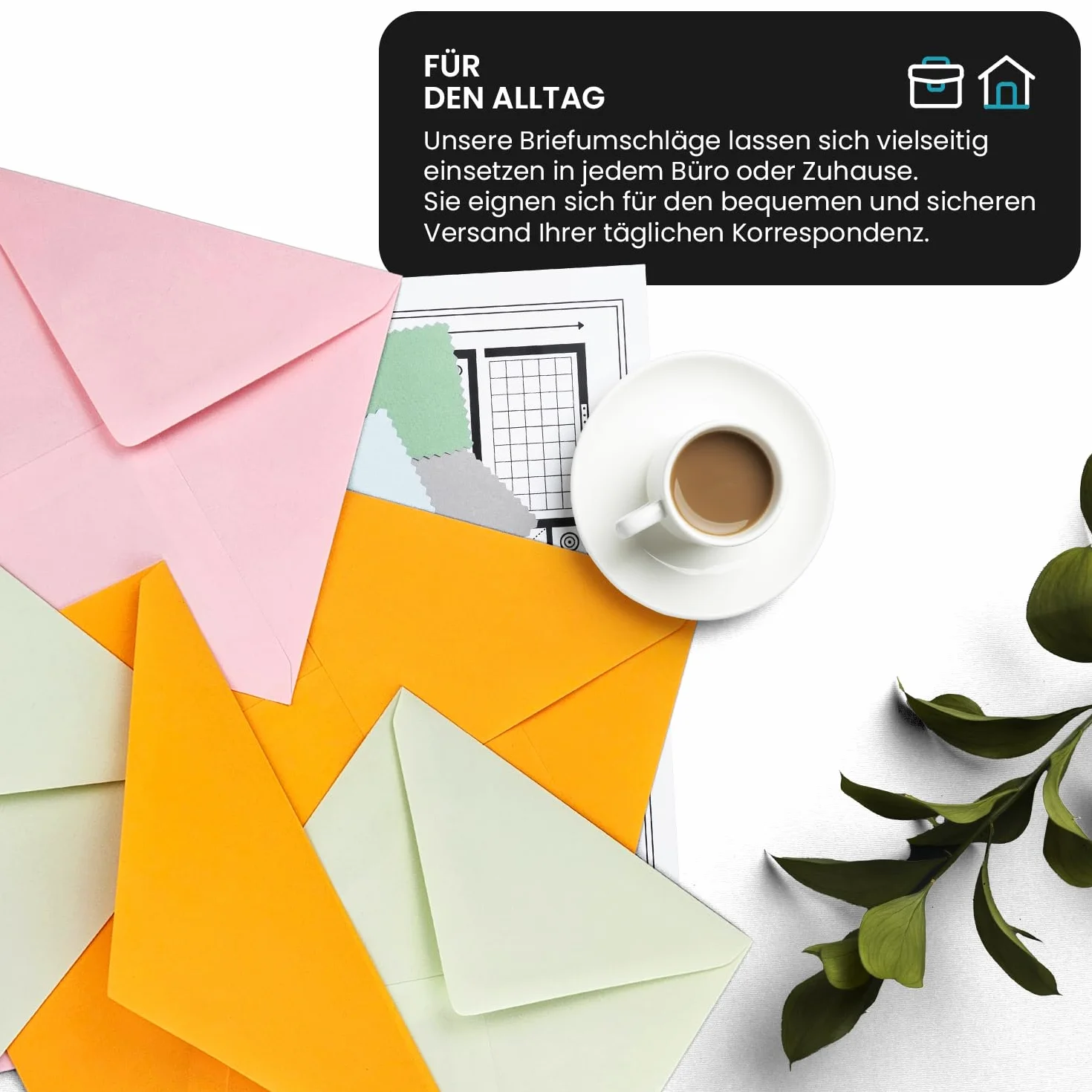 Netuno 100 enveloppes noires DL 110 x 220 mm 80g Rainbow enveloppes longues colorées