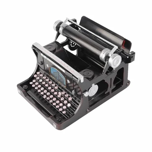 Machine à écrire Vintage Portable Haofy, Miniature Fonctionnelle en Fer, pour Amateurs de Décoration Rétro
