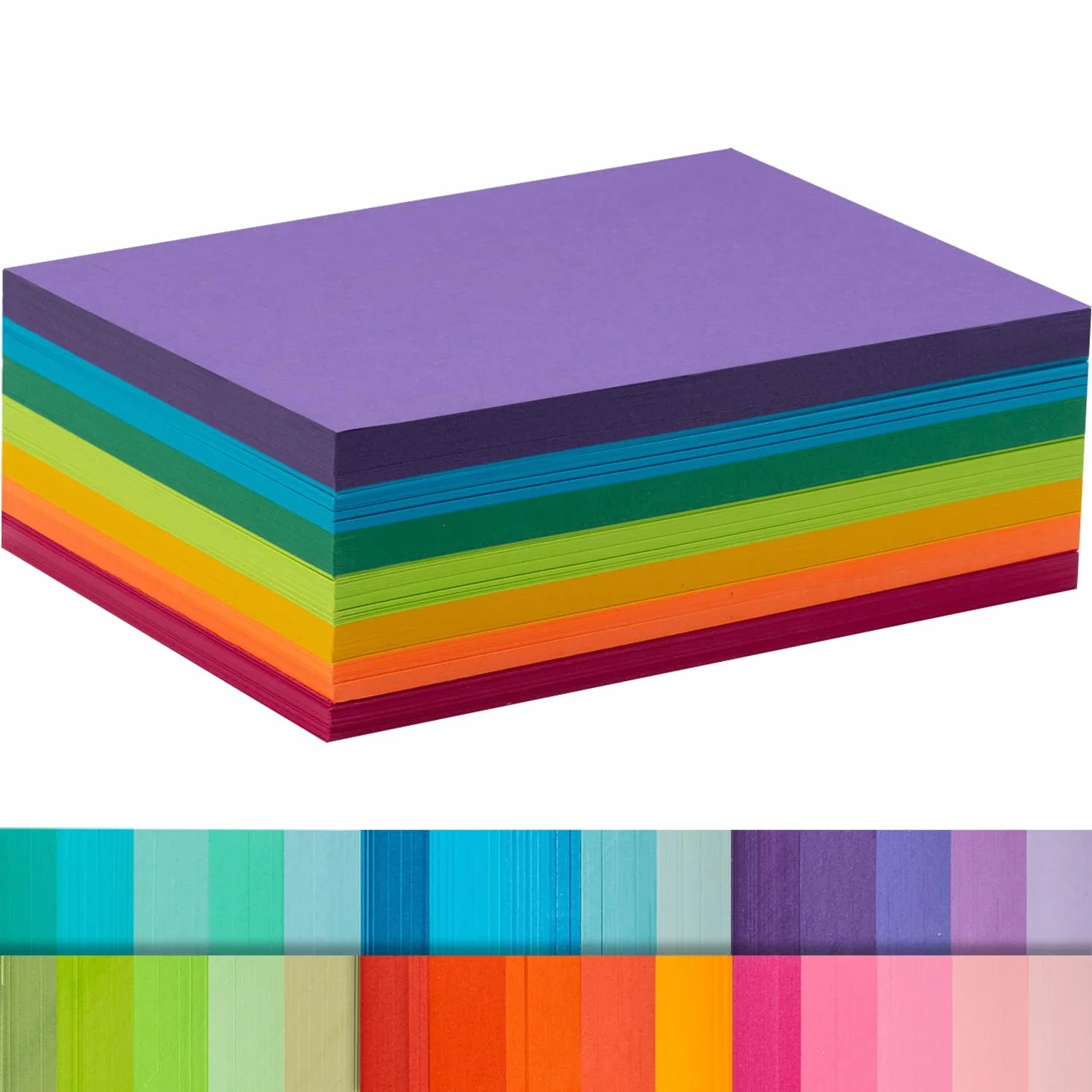 Cartes de Revision A6 180 g/m², 7 Couleurs Flash Cards Bristol, 210 Pièces