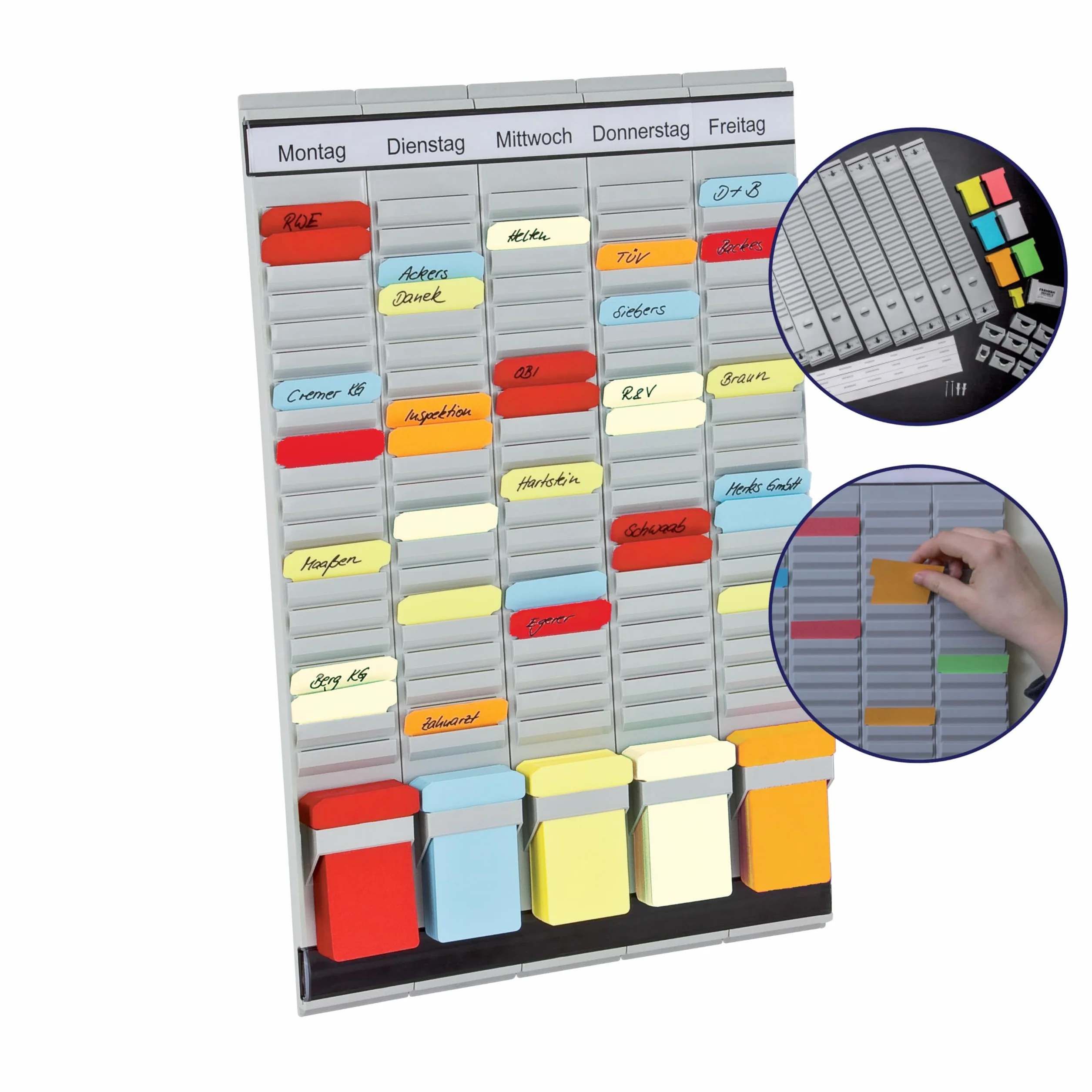 Franken PV1 Organiseur de bureau avec cartes en T et en-têtes 20 pièces 31,5 x 49 cm