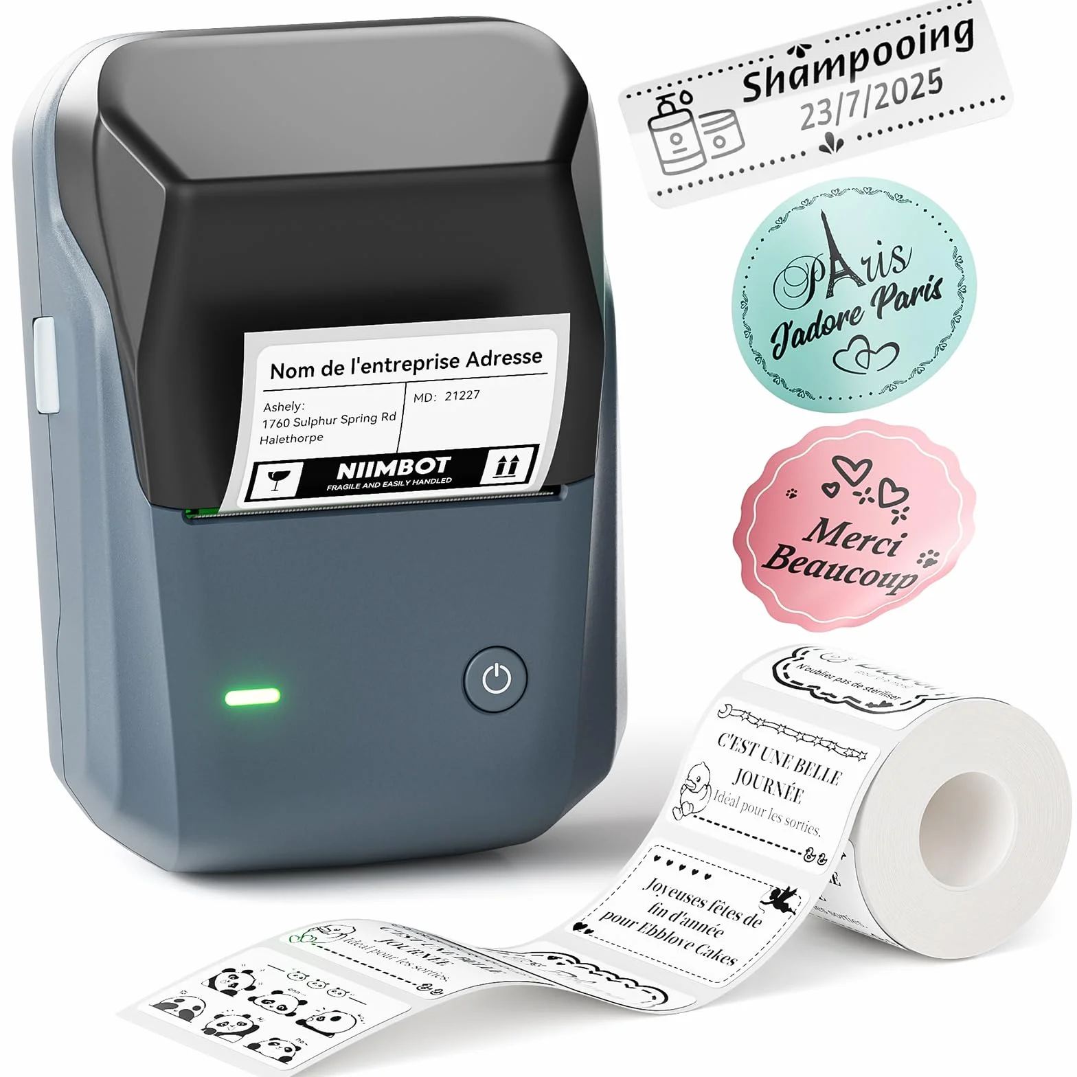 NIIMBOT B1 Étiqueteuse Portable Identification Automatique Grand Étiquettes Autocollantes 50x30mm