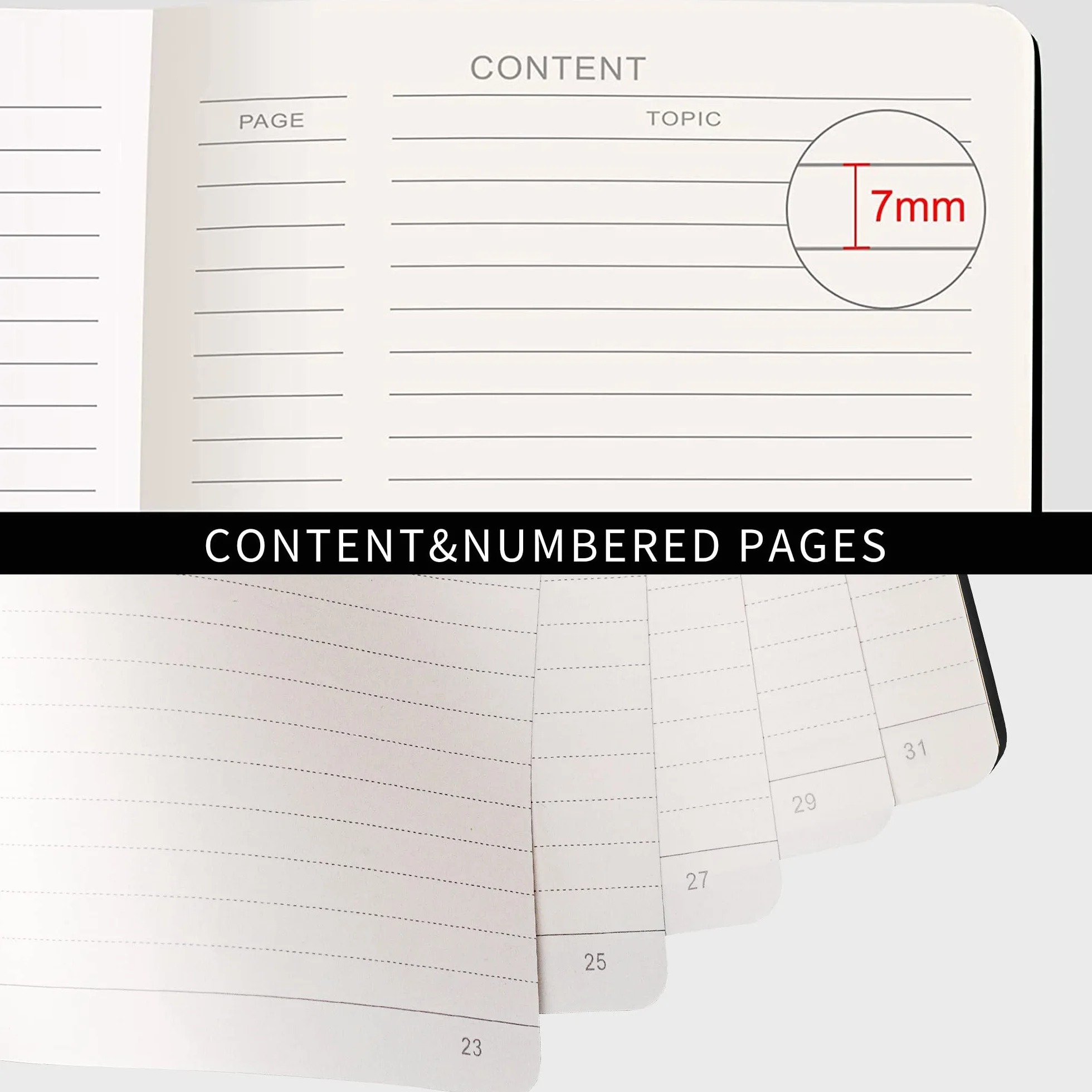 RETTACY Carnet de Notes Ligné A5 320 pages numérotées Couverture Rigide 14,5 x 21 cm