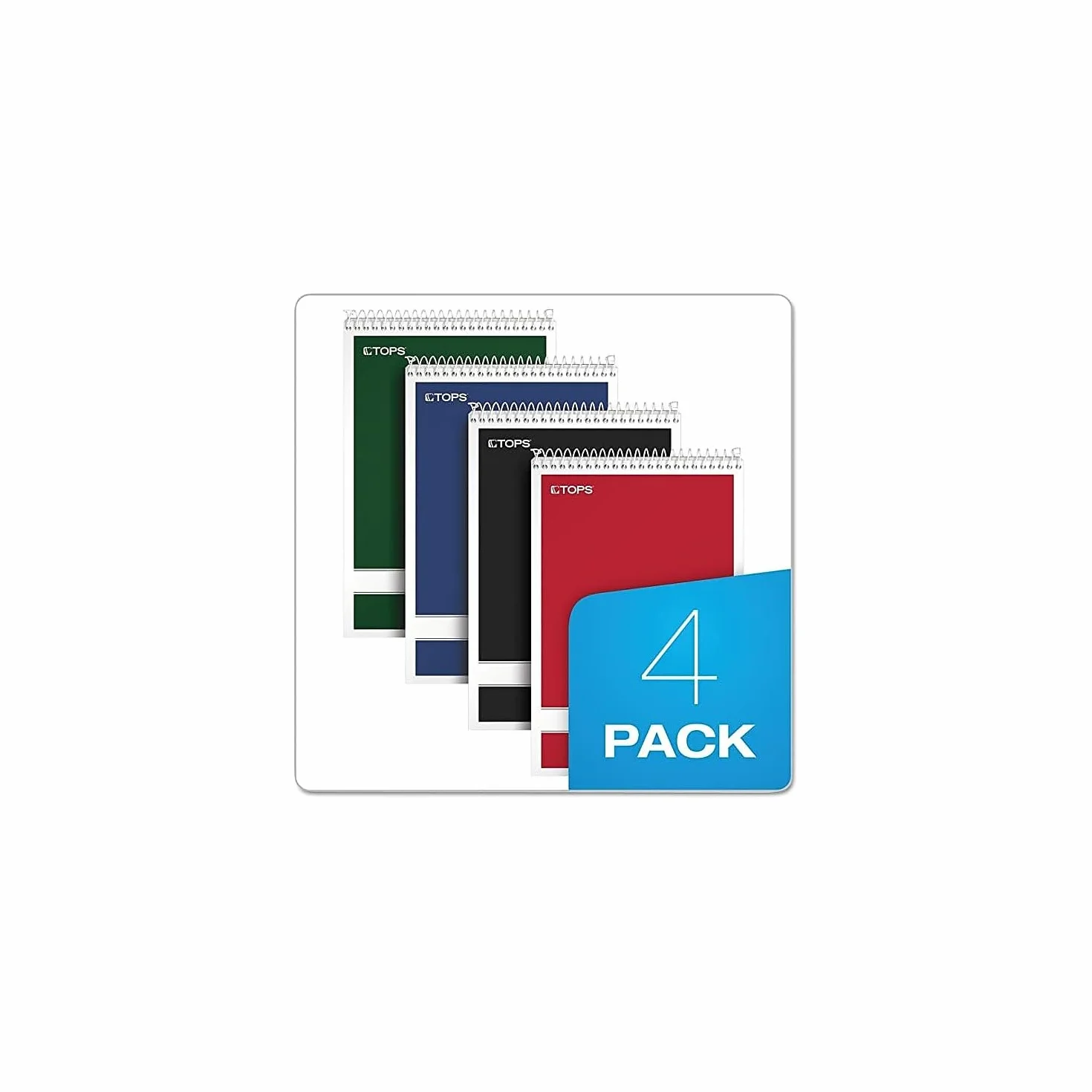 TOPS spirale Steno livres 15,2 x 22,9 cm Gregg Rule Greentint 80 feuilles 4 livres par lot