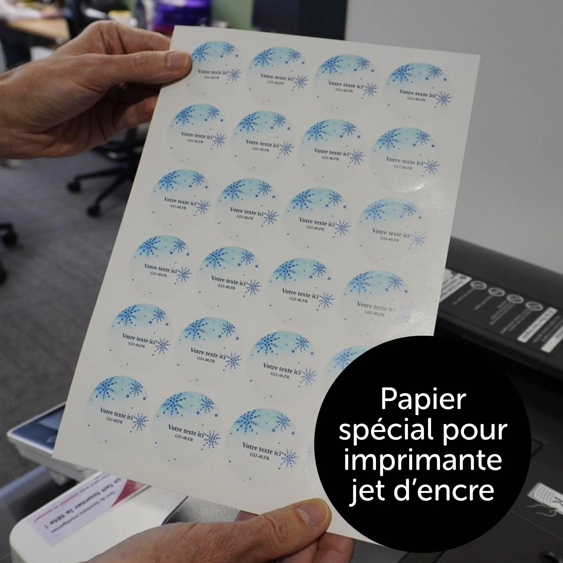 AVERY 240 étiquettes Jet d'encre blanches brillant 40mm Rondes