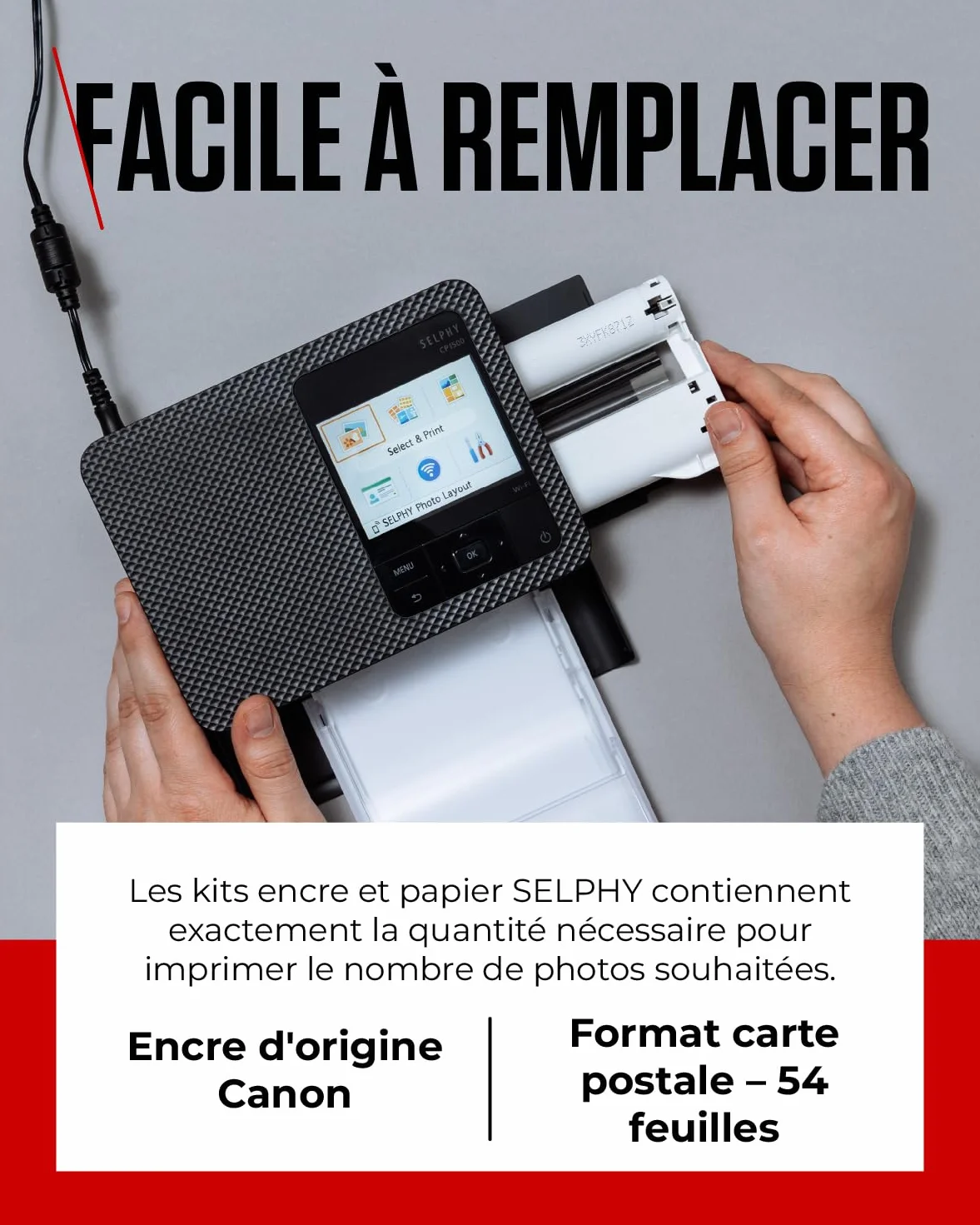 Canon RP-54 kit encre couleur pour imprimante Selphy 10x14,8cm 54 feuilles