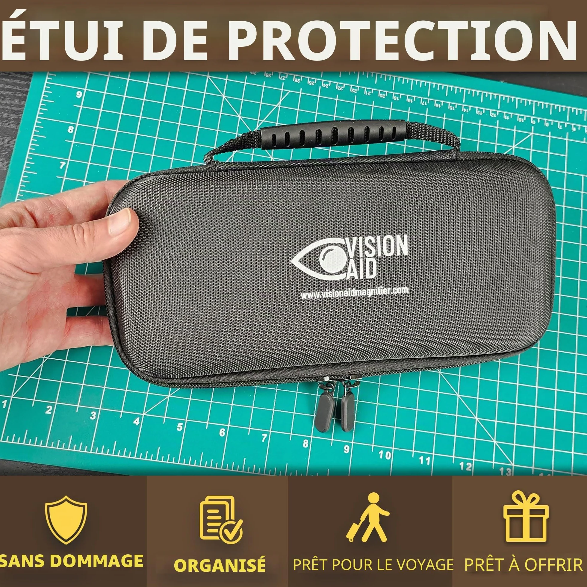 Loupe 30X avec 36 Lumières LED Ultra-Brillantes et étui de Rangement | Loupe Mains Libres pour la Lecture, l'artisanat, Les Loisirs