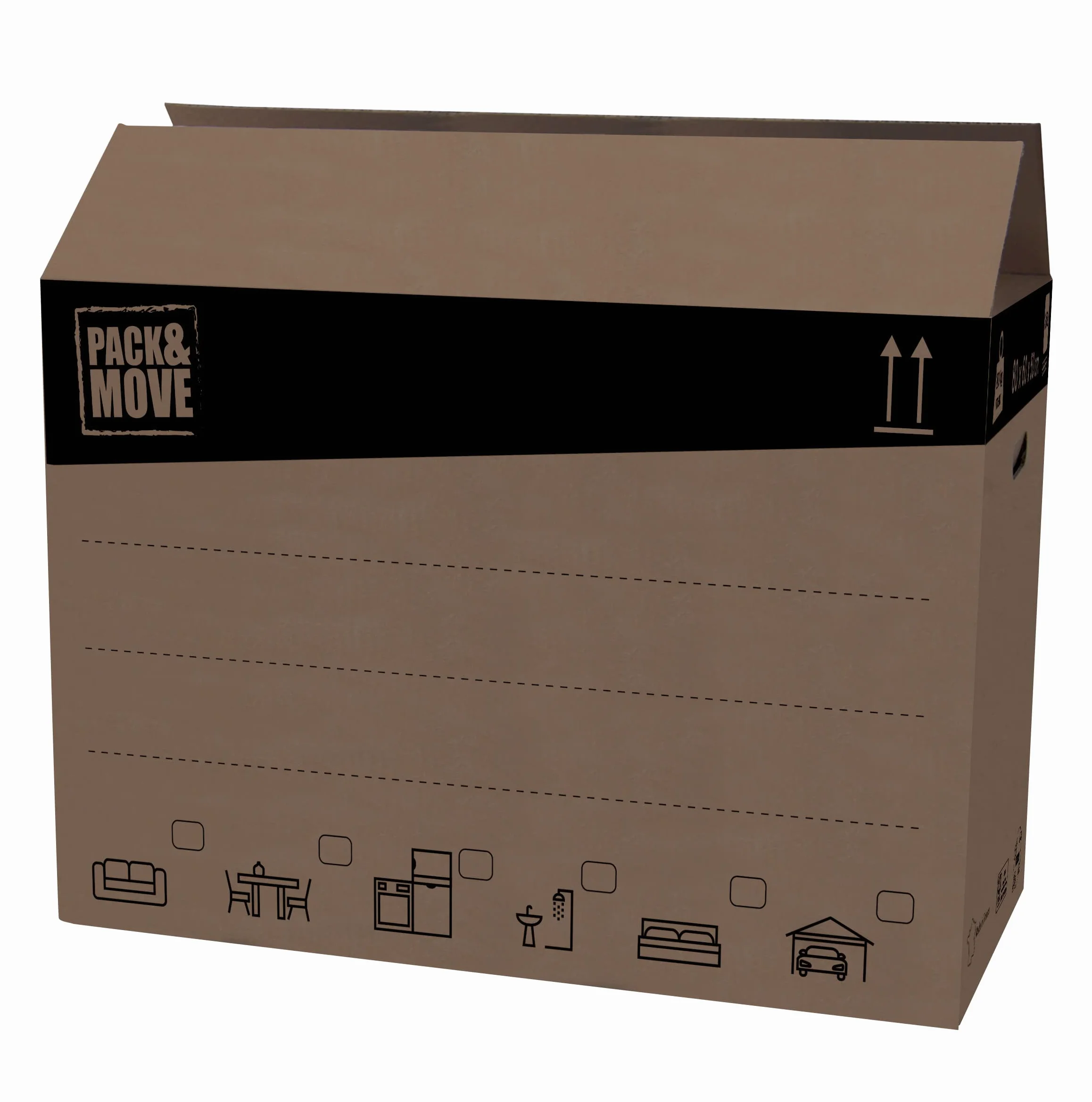 Cartons déménagement XXL 80 x 60 x 50 cm Poignées renforcées Lot 10