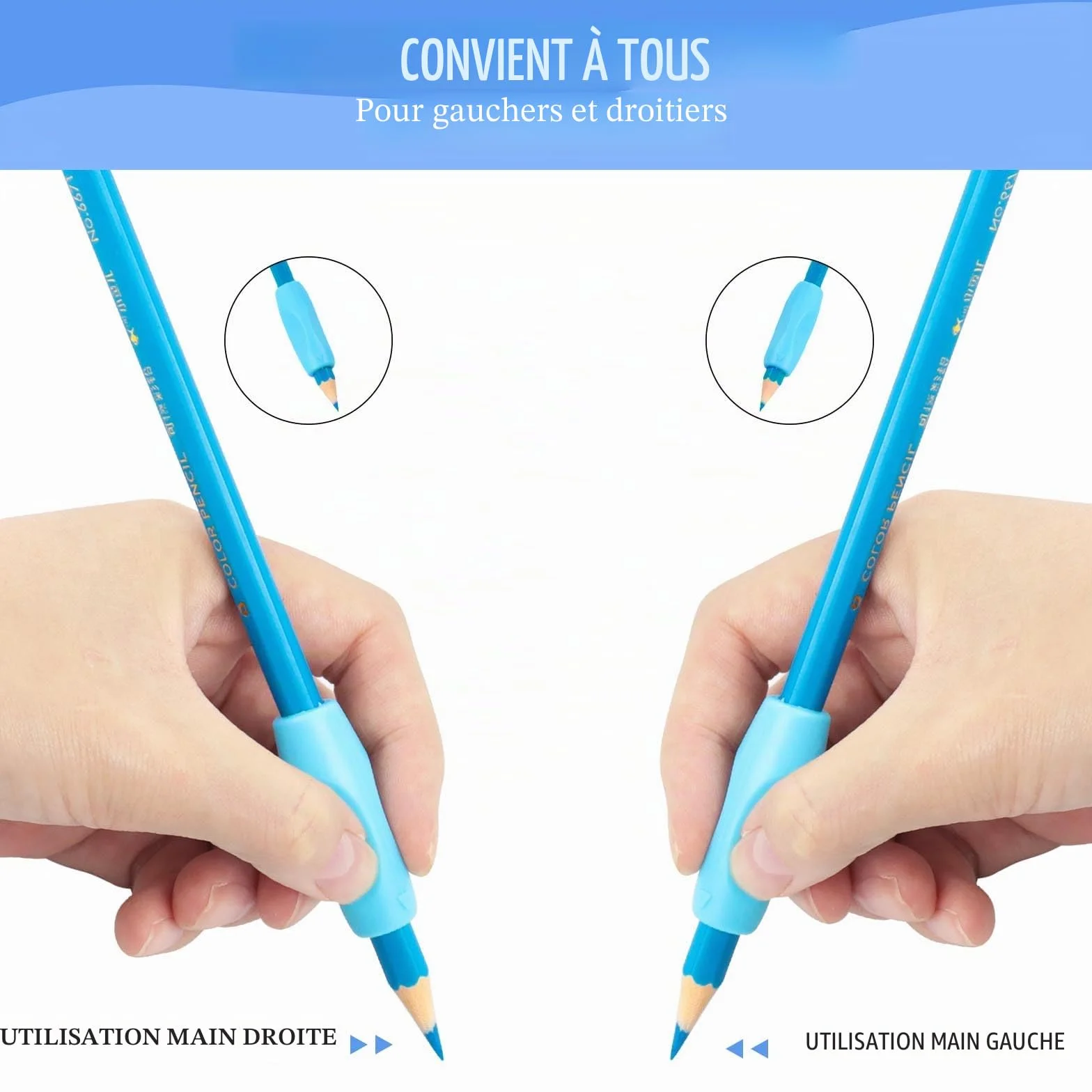 Guide Doigts Ecriture Enfant, Embout Crayon Grips Multicolore