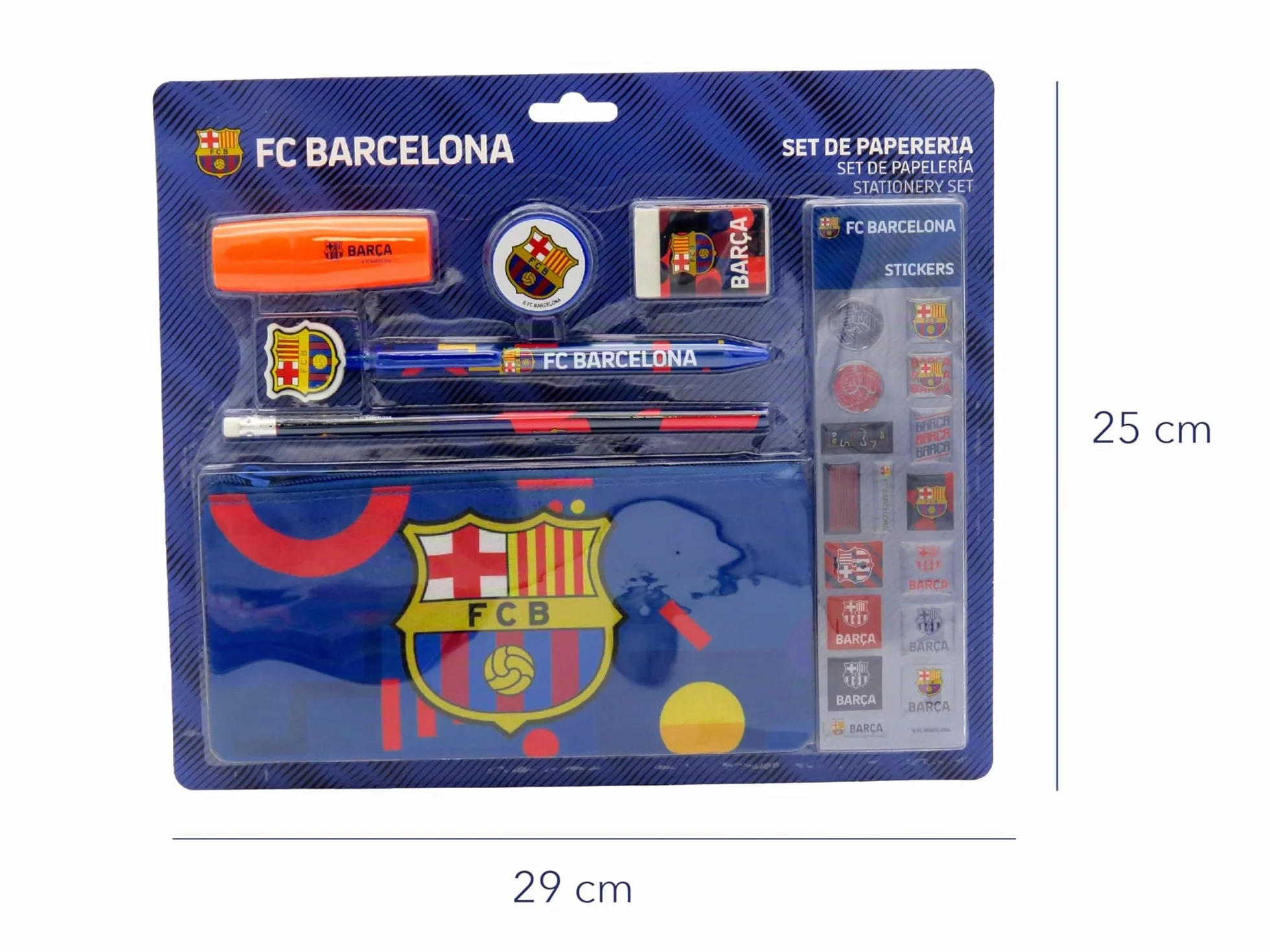 FC Barcelone Set de papeterie matériel scolaire écriture bleu officiel
