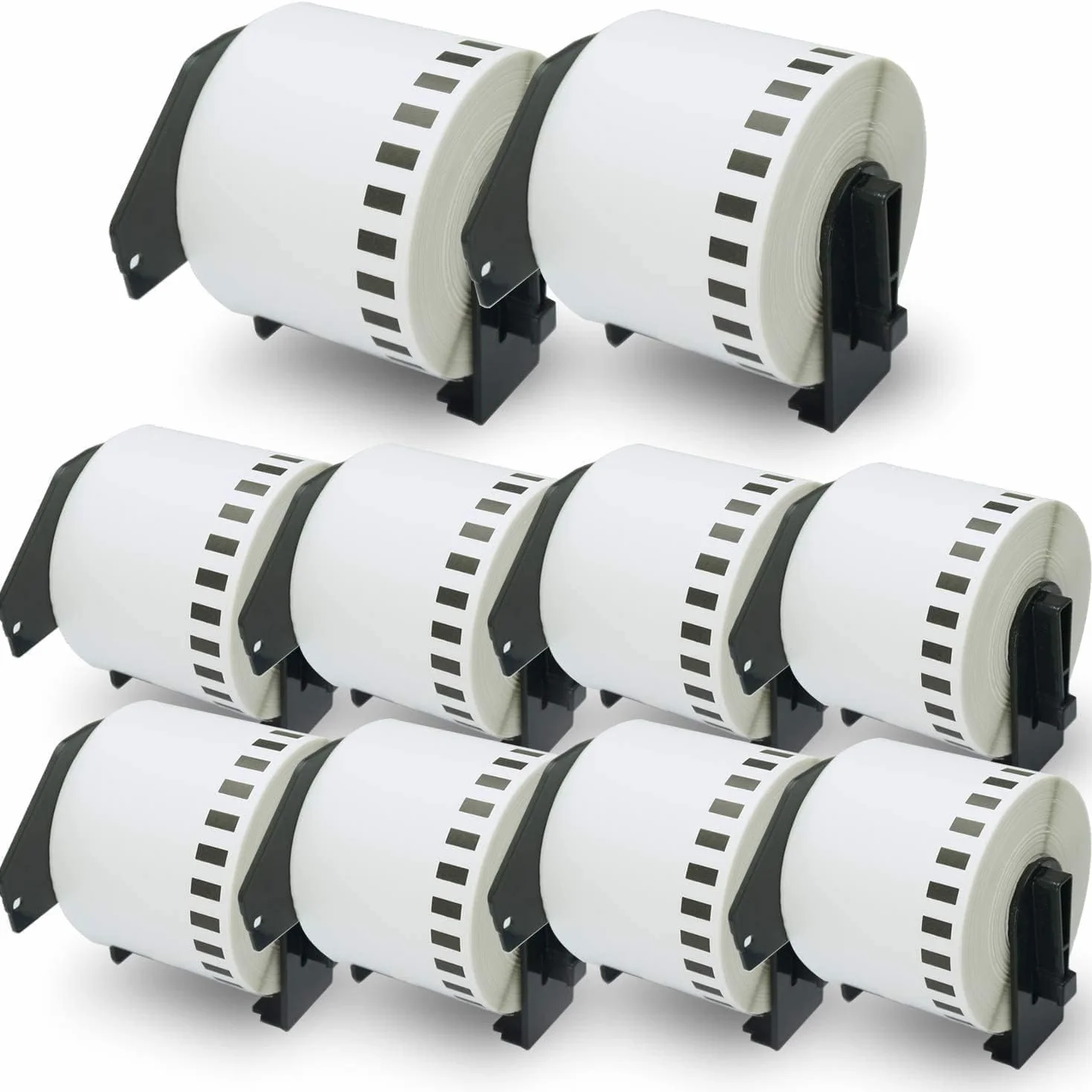 BETCKEY DK-22205 Rouleau de Papier Continu Compatible Brother 62mm x 30.48m 10 Étiquettes