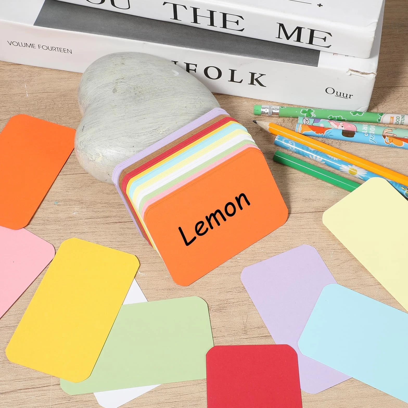 Lot de 100 cartes de visite vierges avec index colorés imprimables pour apprentissage