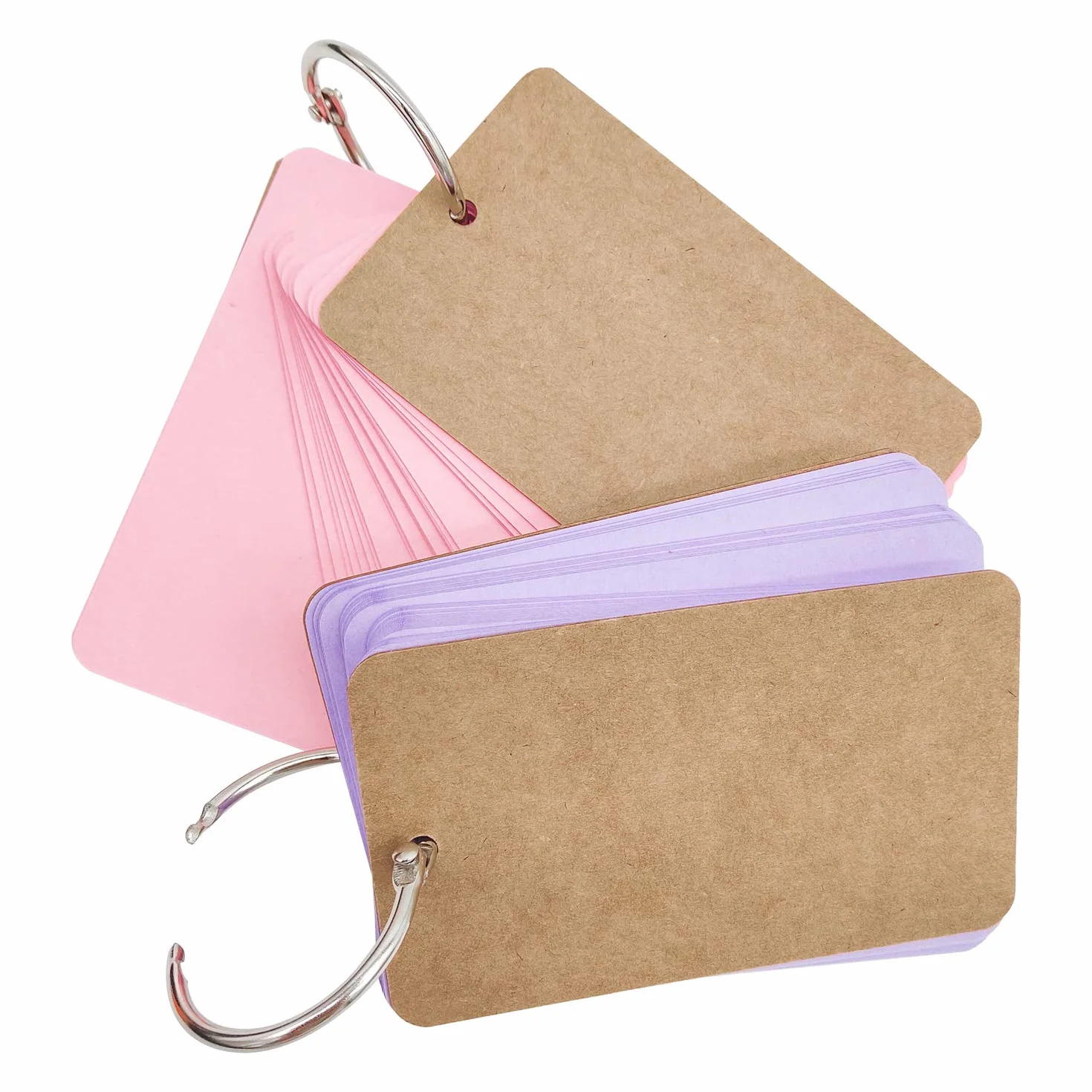 Carte Mémo Mobile, Flash Cards avec anneau de reliure, 8 pièces 400 feuilles 2.1" x 3.5"