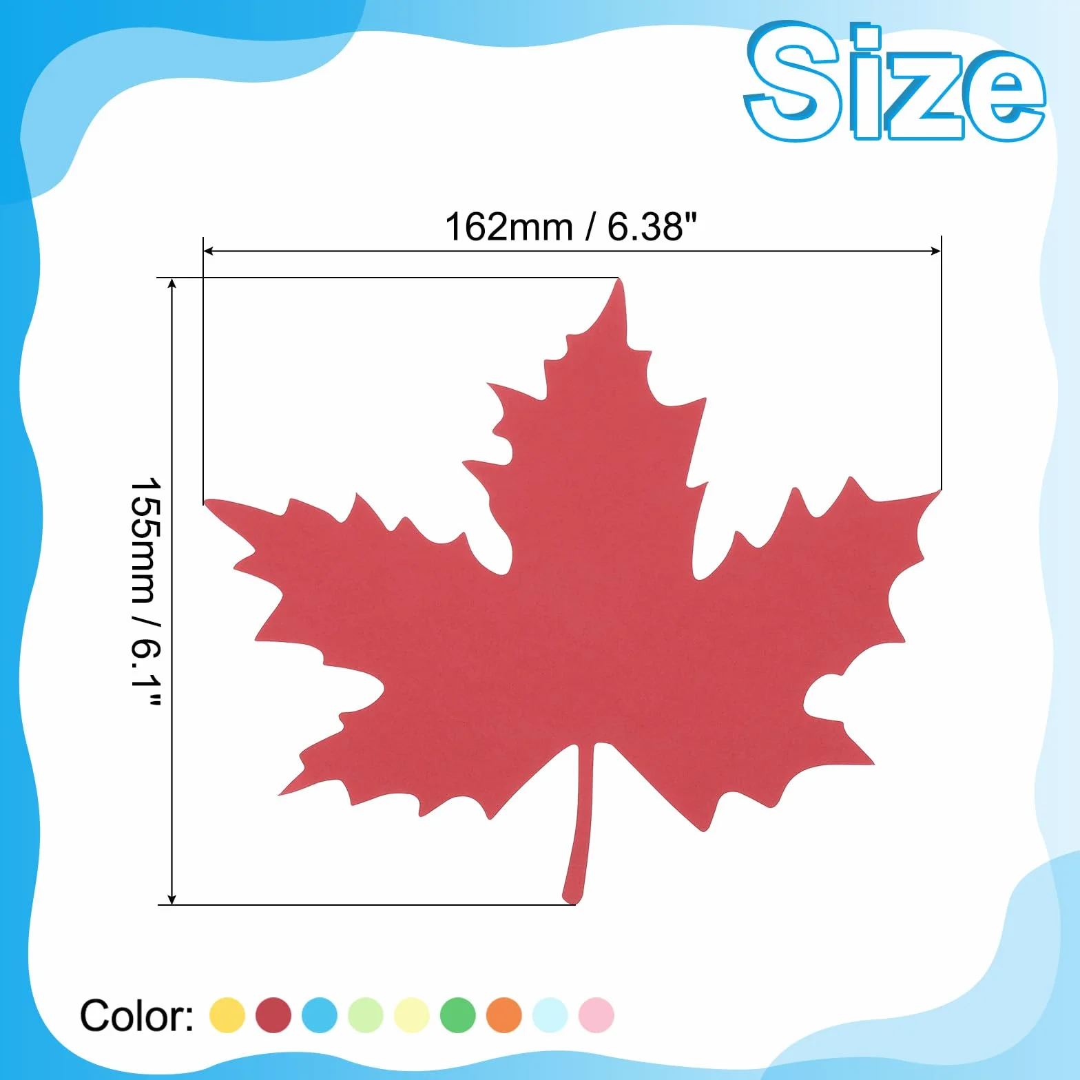 PATIKIL Découpes en Papier Feuille d'Érable 54 Pièces pour Tableau d'Affichage Multicolores