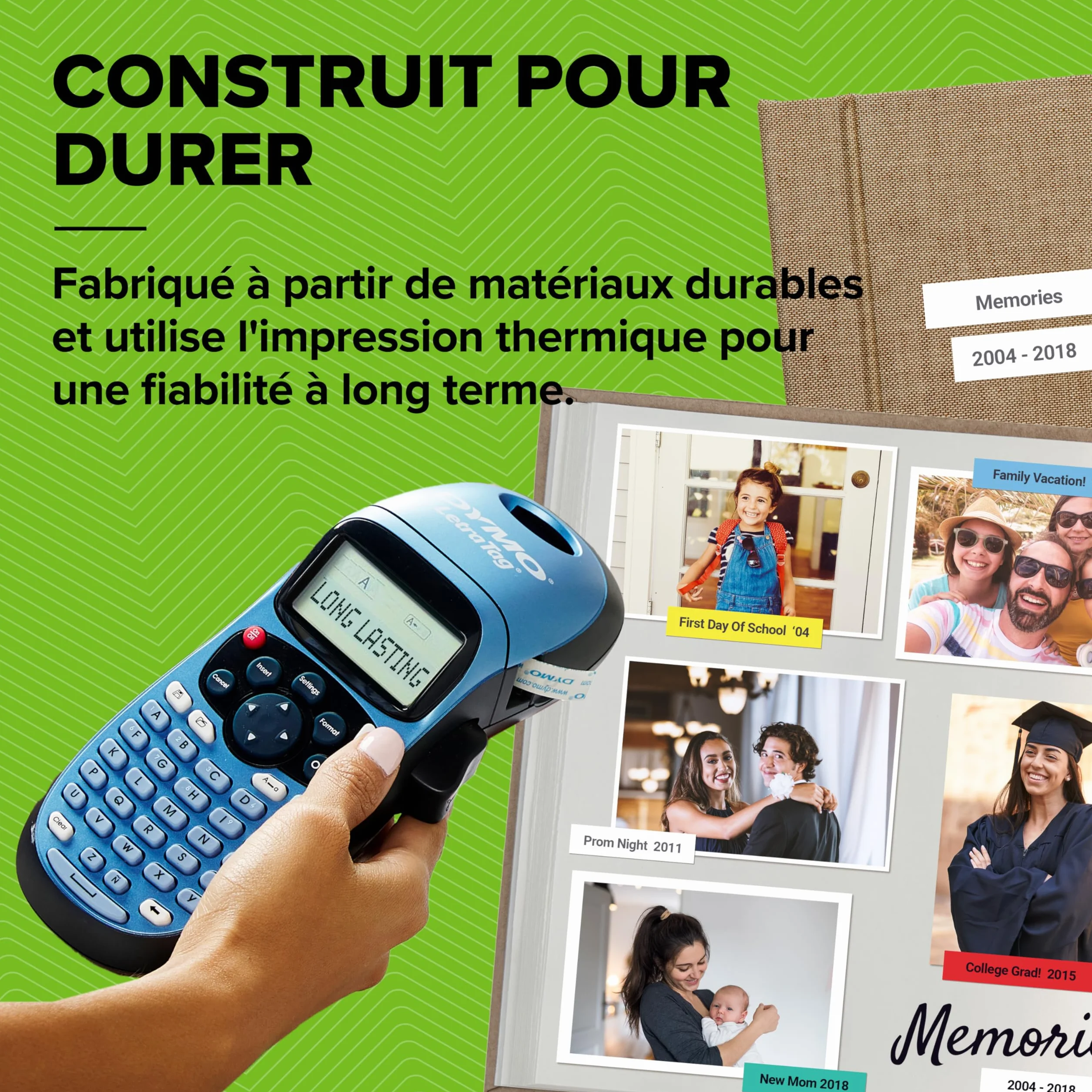 DYMO LetraTag LT-100H étiqueteuse portative imprimante d'étiquettes thermique sans encre clavier ABC
