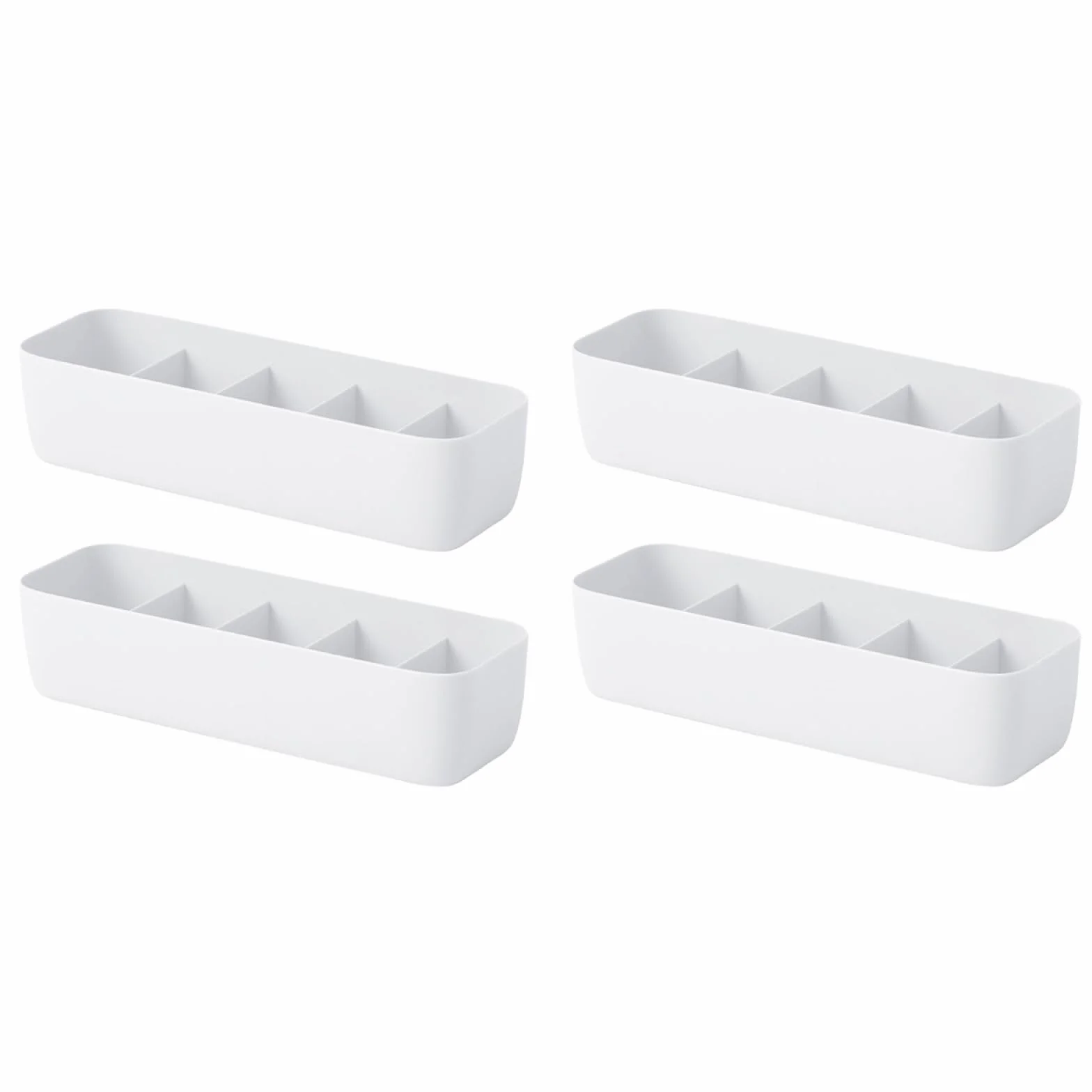 Boîte de Rangement Tiroir 4 Pièces Empilable 5 Compartiments Organisateur Vêtements