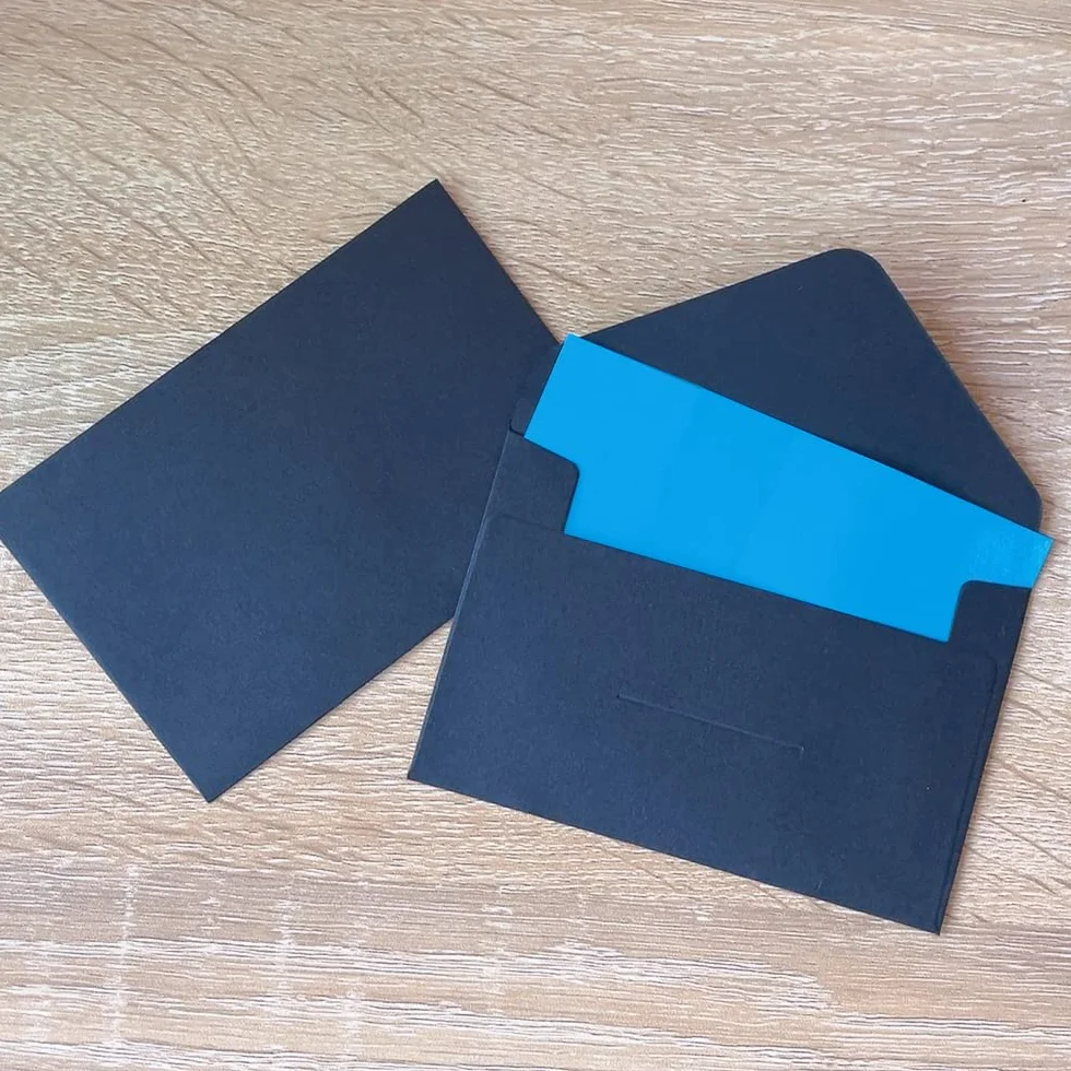 Lot de 80 Enveloppes Mini 10,5x6,8cm Noir Kraft pour Mariage Cartes