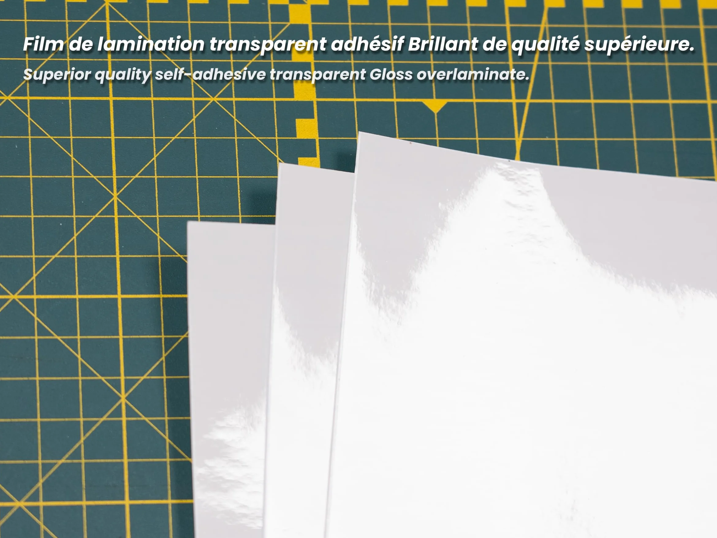 Film de lamination à froid BRILLANT 10 feuilles A4 22x31cm auto-adhésif pour photo