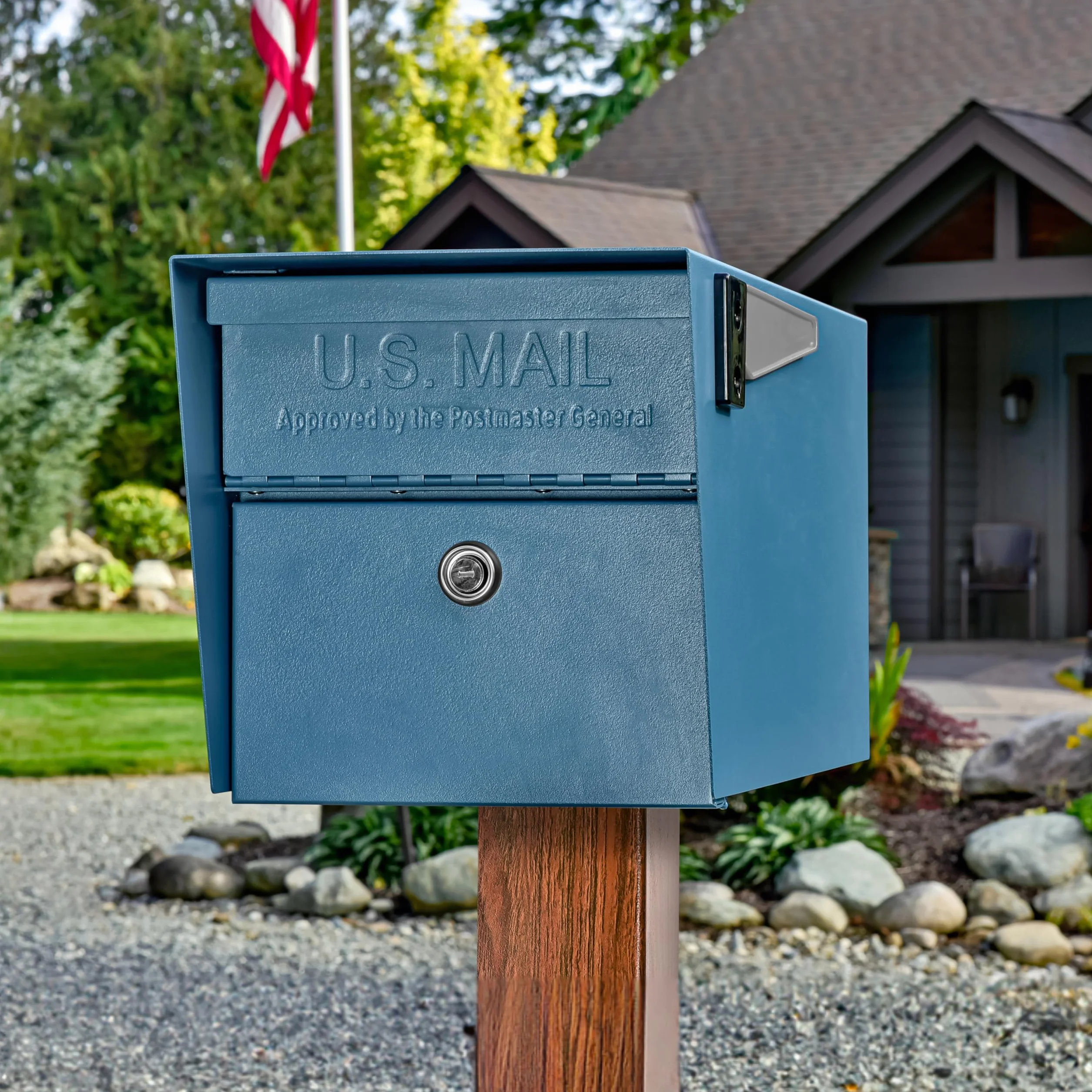 Mail Boss 7584 Mail Manager Boîte aux Lettres verrouillable Bleu Century Blue