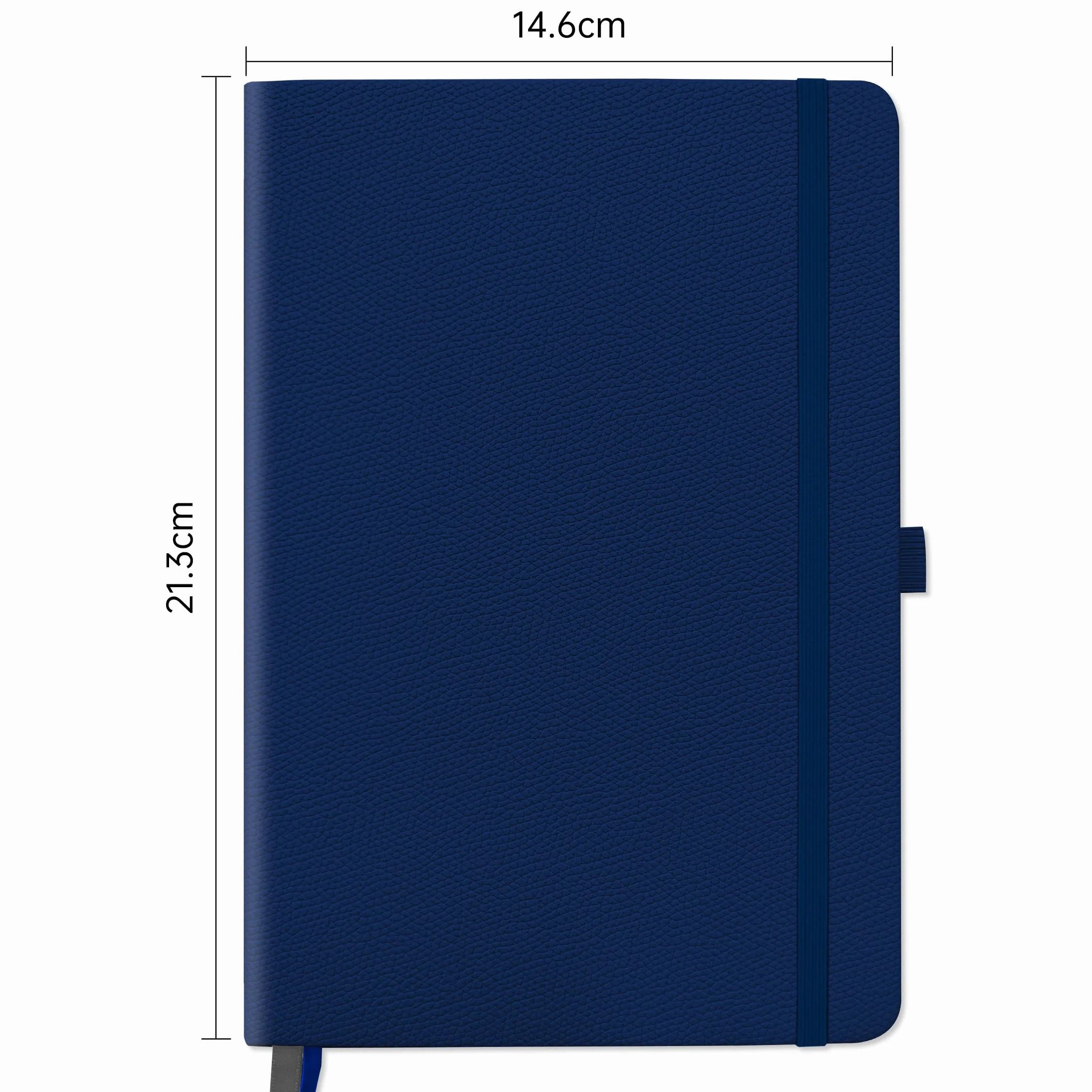 Mlife Carnet de Notes ligné A5 200 Pages PU Hard Cover Notebook Papier 100 g/m² Bleu
