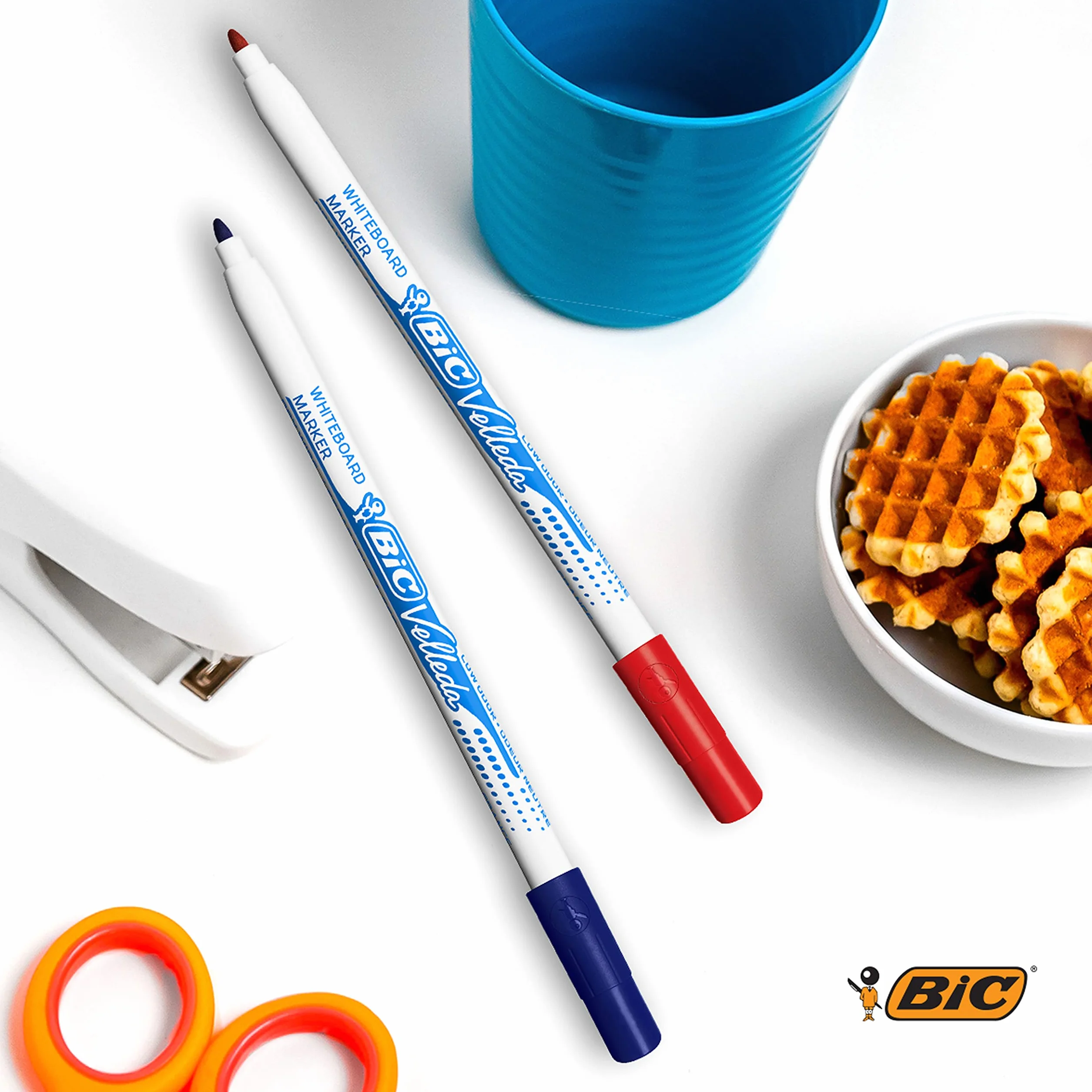 BIC Velleda 1721 Feutres Effaçables à Sec Pointe Fine Tableau Blanc Pack Carton de 8