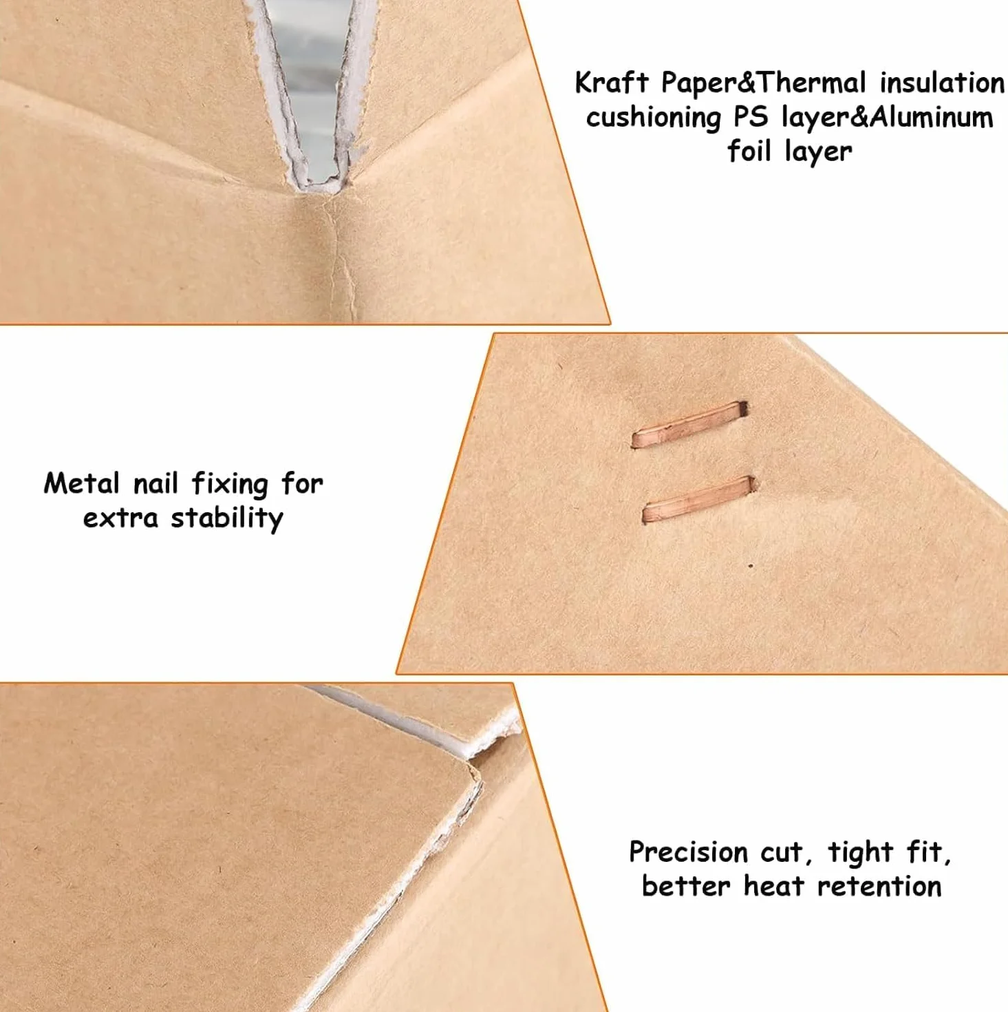 Boîtes d'Expédition Isothermes Lot de 10 21x10,5x13 cm Carton Doublure Thermique Aluminium