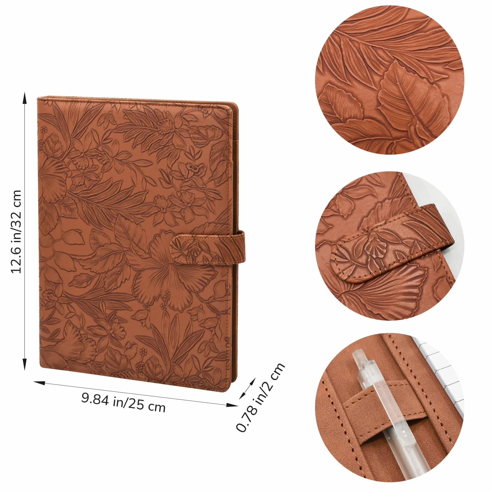 VANRA Porte-documents Padfolio Faux Cuir avec Bloc-Notes Organiseur Documents Taille Lettre