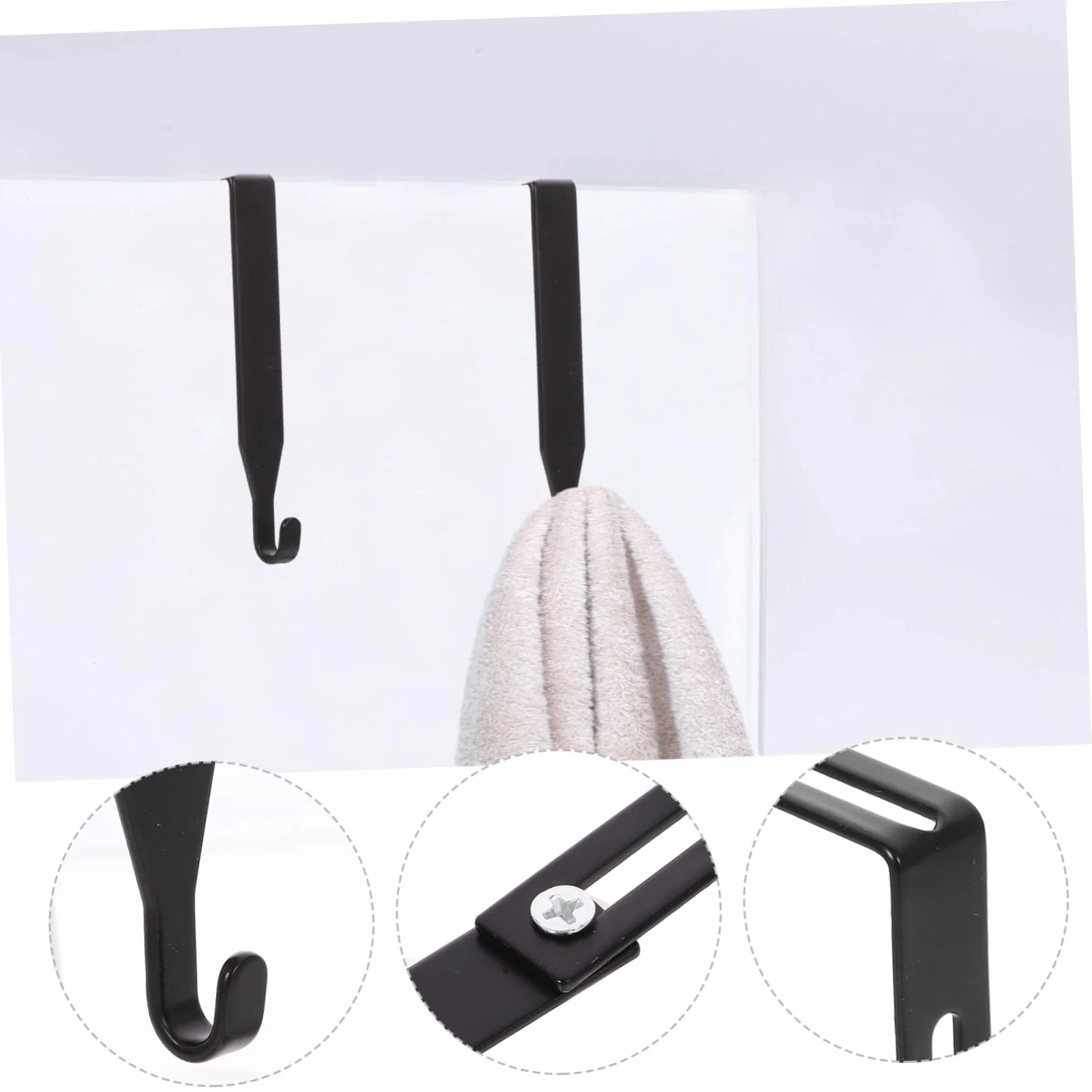 STOBOK Lot de 5 Crochets Réglables en Fer Noir pour Vêtements