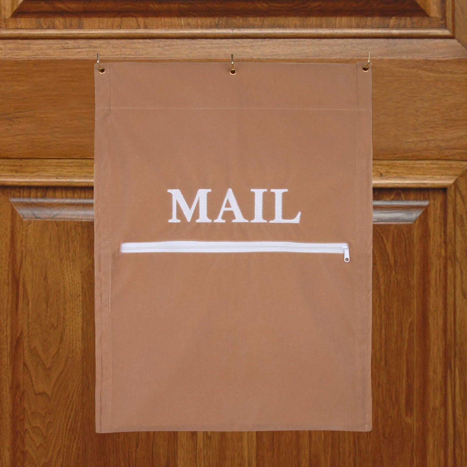 Sac collecteur de courrier marron clair pour porte