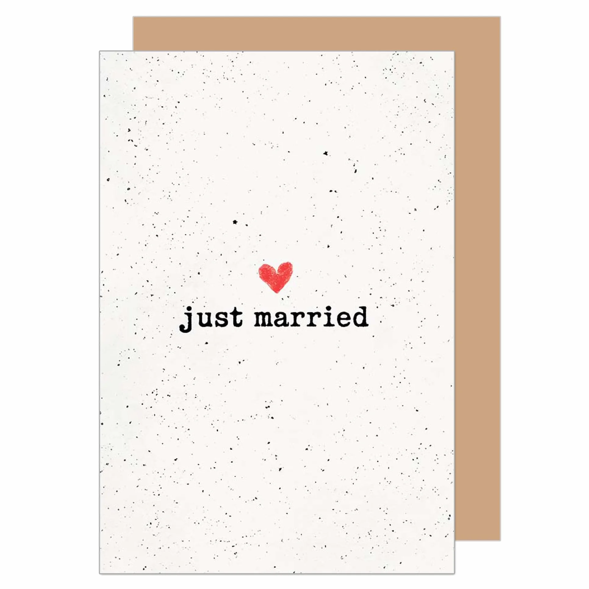 Edition Seidel Carte de vœux de mariage de qualité supérieure avec enveloppe pour couple amoureux Mr. & Mrs. Just Married
