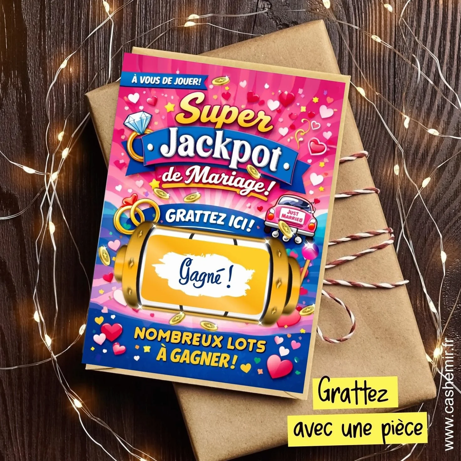 50 Cartes Tombola de Mariage Loterie Jeu Invités Tickets à gratter Super Jackpot