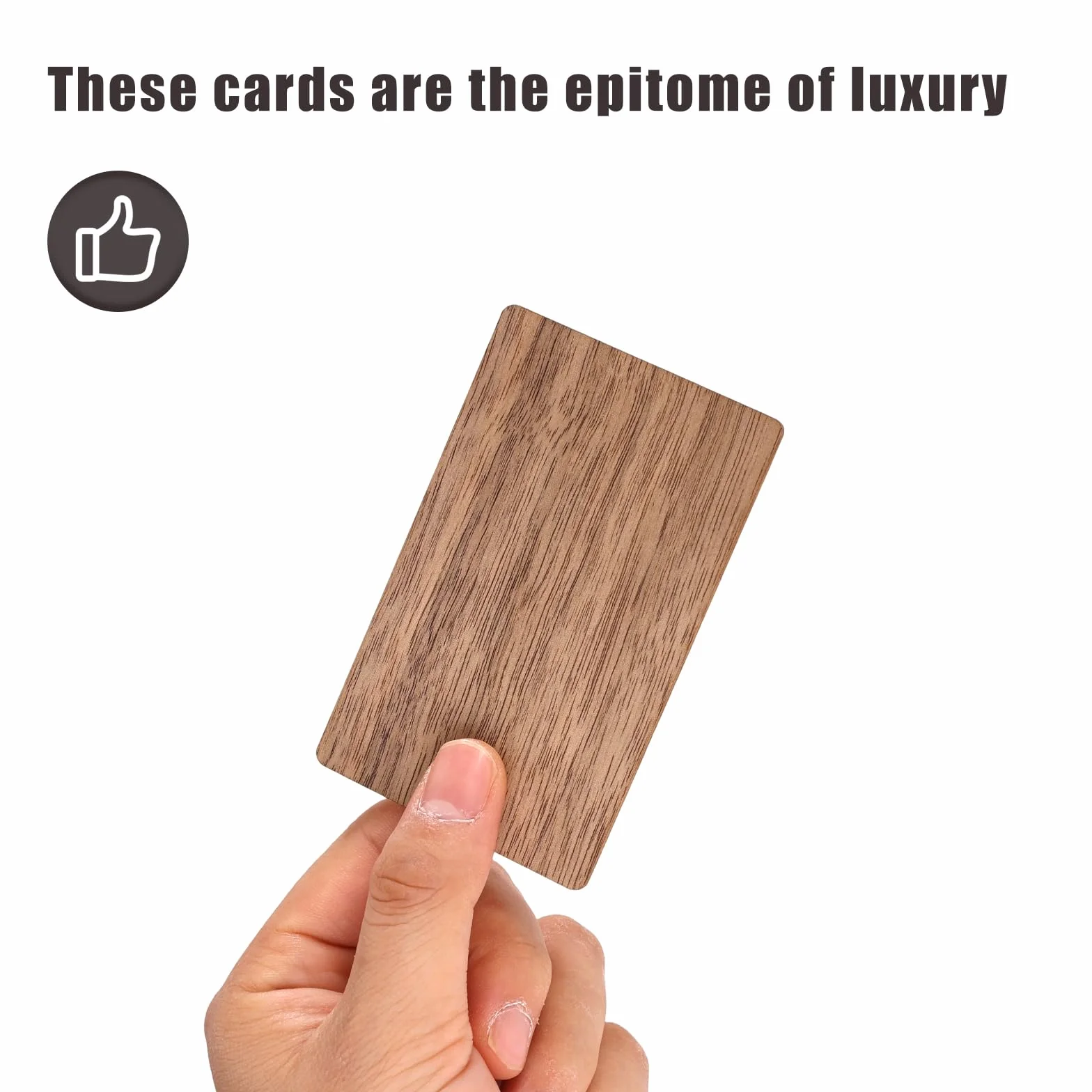 Cartes NFC NTAG215 Noyer Bois Gravure Vierge Réinscriptible 10pcs