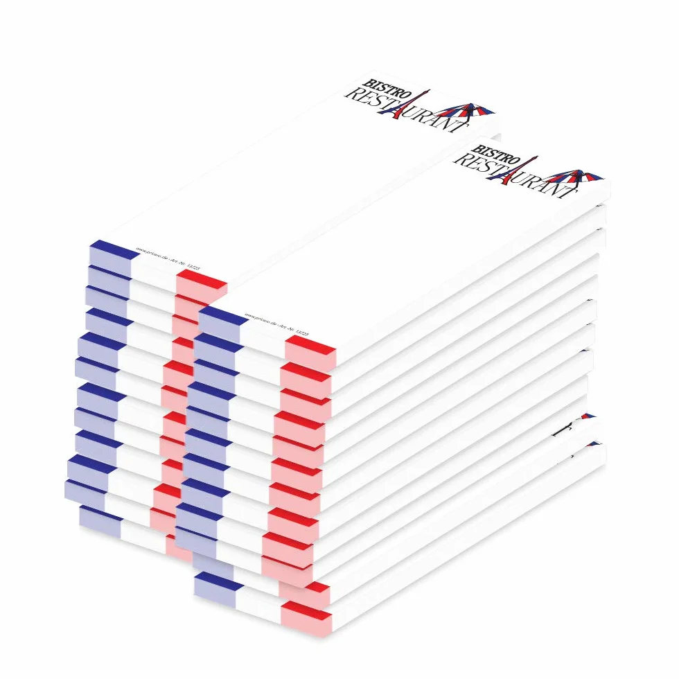 PRICARO Lot de 24 blocs pour serveurs restaurant français
