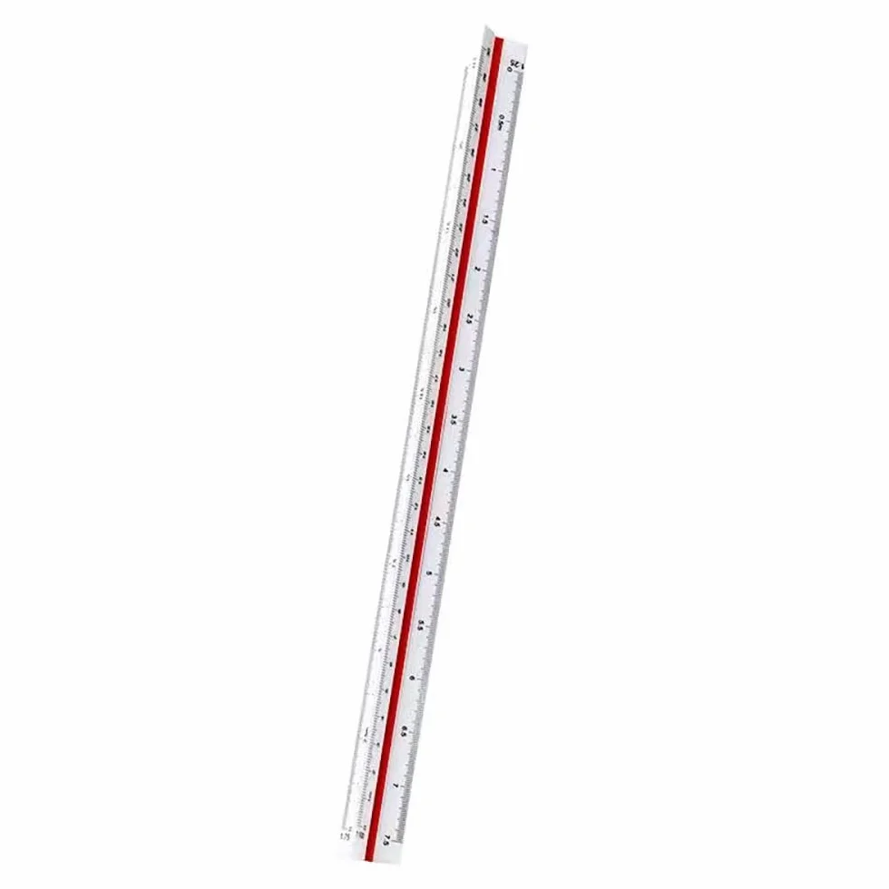 Règle à échelle triangulaire 30 cm plastique échelles métriques 1:20 1:25 1:50 1:75 1:100 1:125