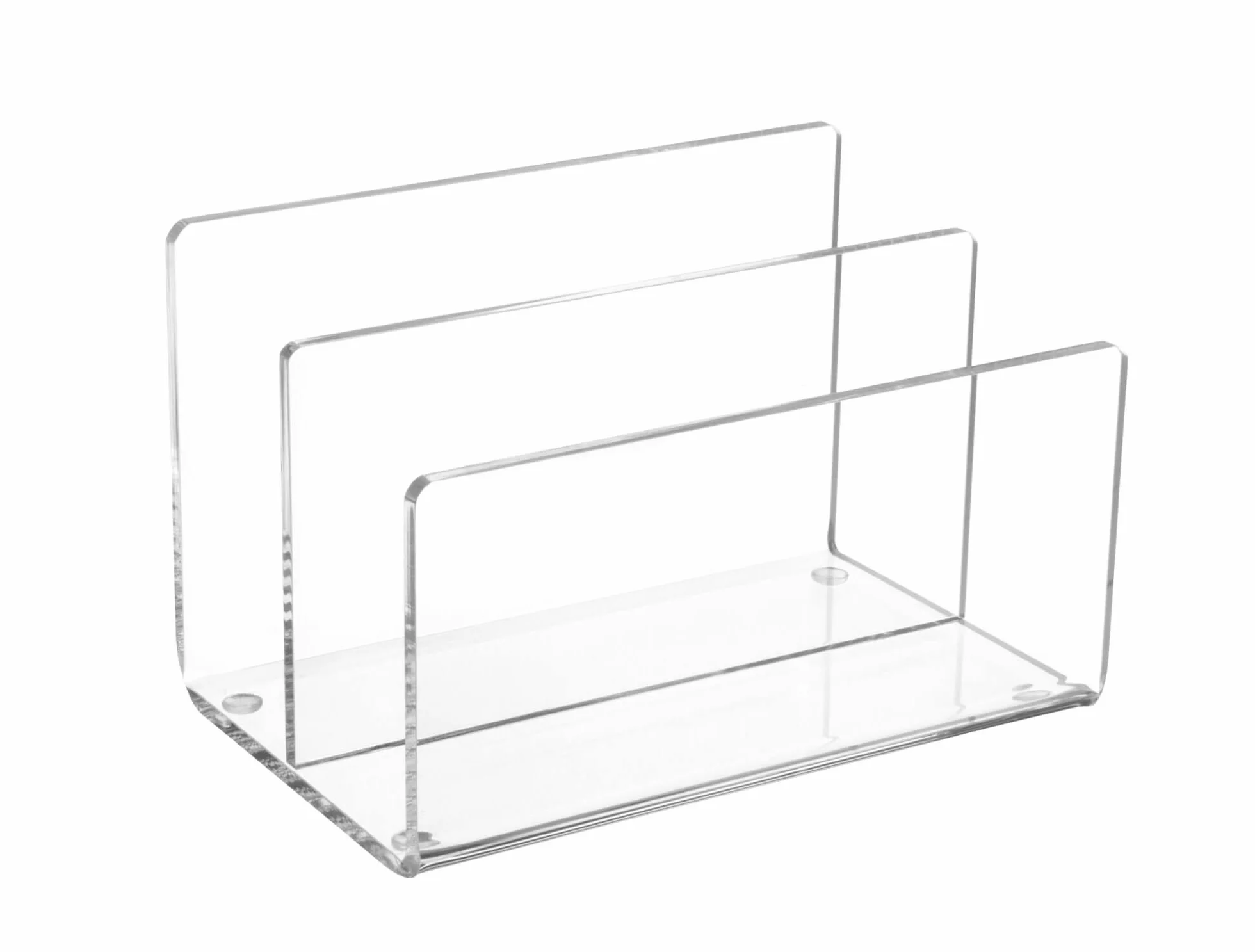 MAUL Porte Carte en Acrylique, Organiseur Bureau 2 Compartiments Transparent