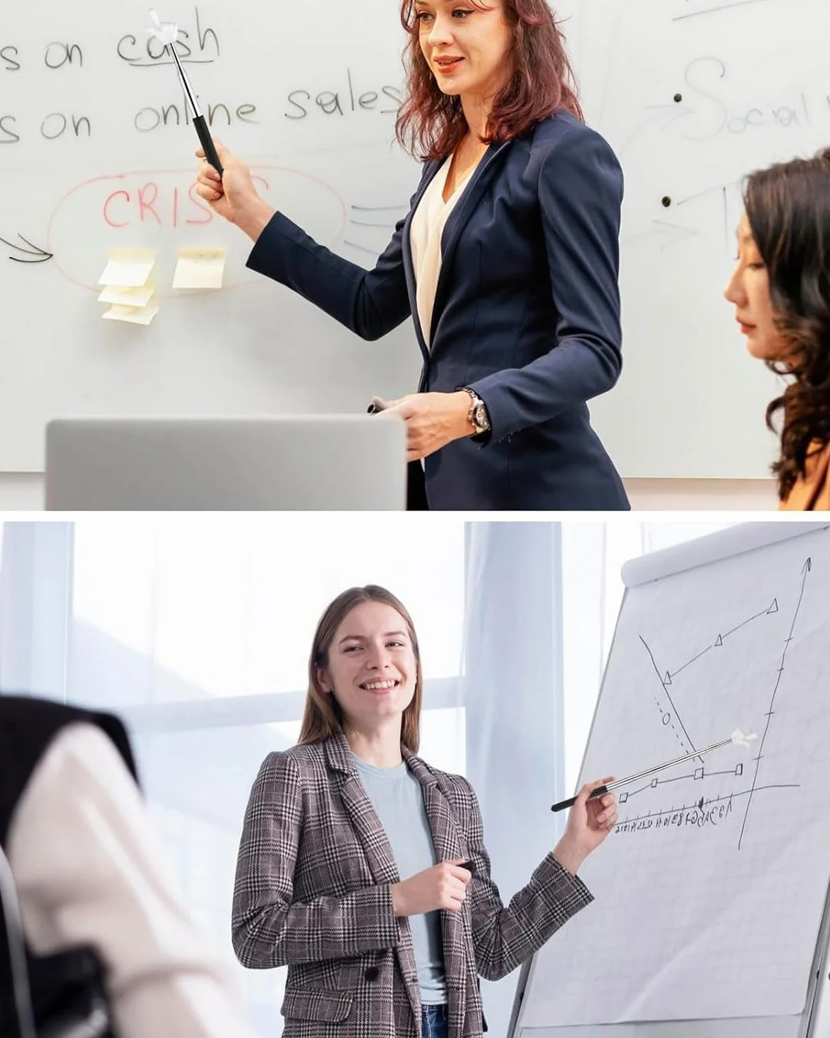 Pointeurs télescopiques pour enseignant, mini stylo d'enseignement, pointeur de doigt rétractable pour présentations et tableaux blancs