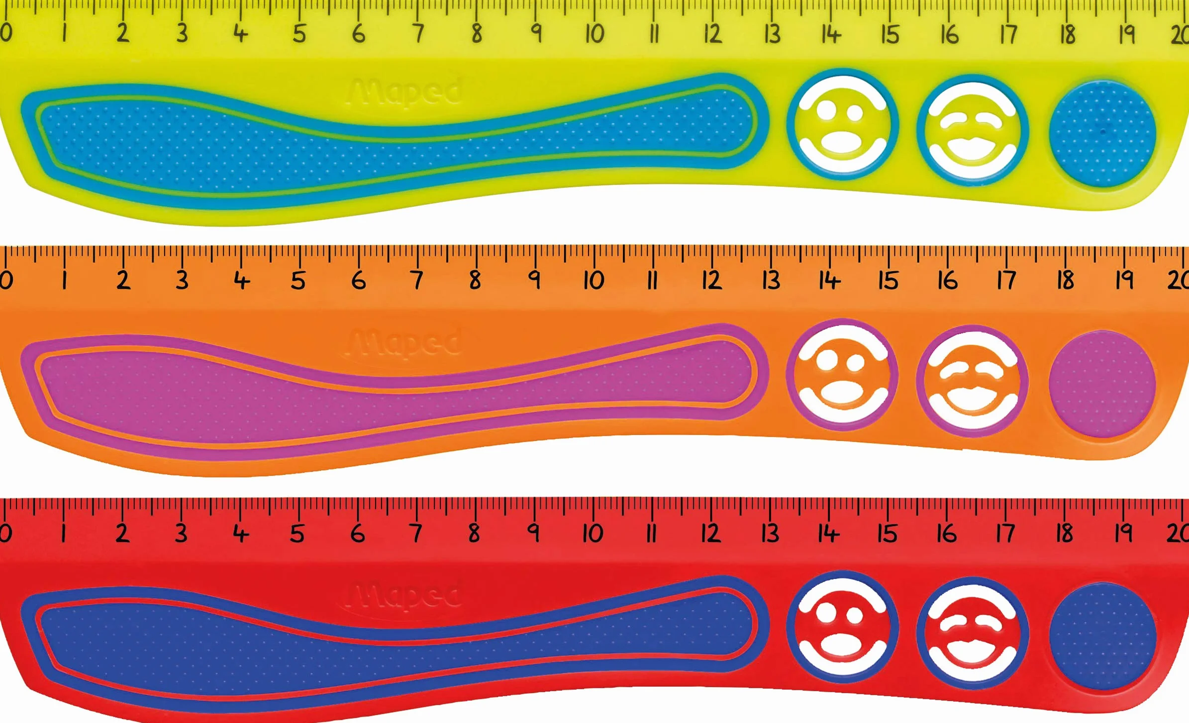 MAPED Règle plate Kidy Grip Plastique 20 cm