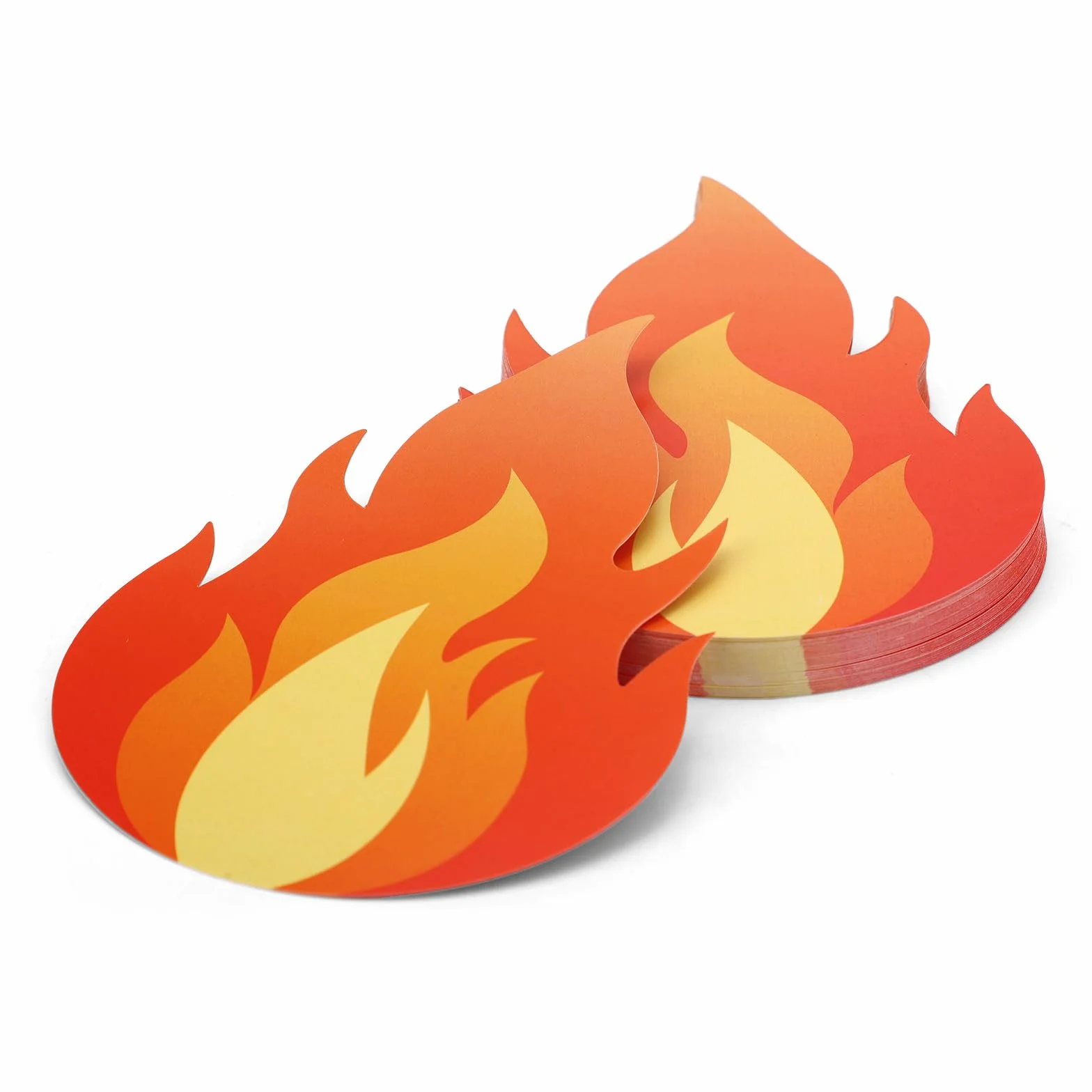 60pcs Flammes Papier Double Face 12x8,5cm Décorer Tableau d'Affichage Pompiers Incendies Camions