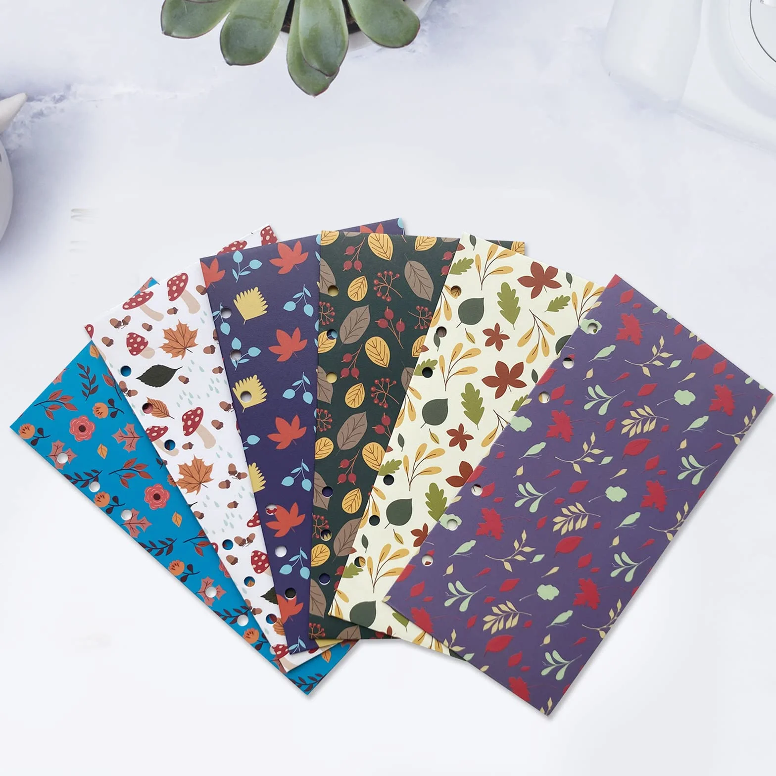 Enveloppes laminées florales avec pochettes pour espèces, portefeuille budgétaire, feuilles de classeur pour femme