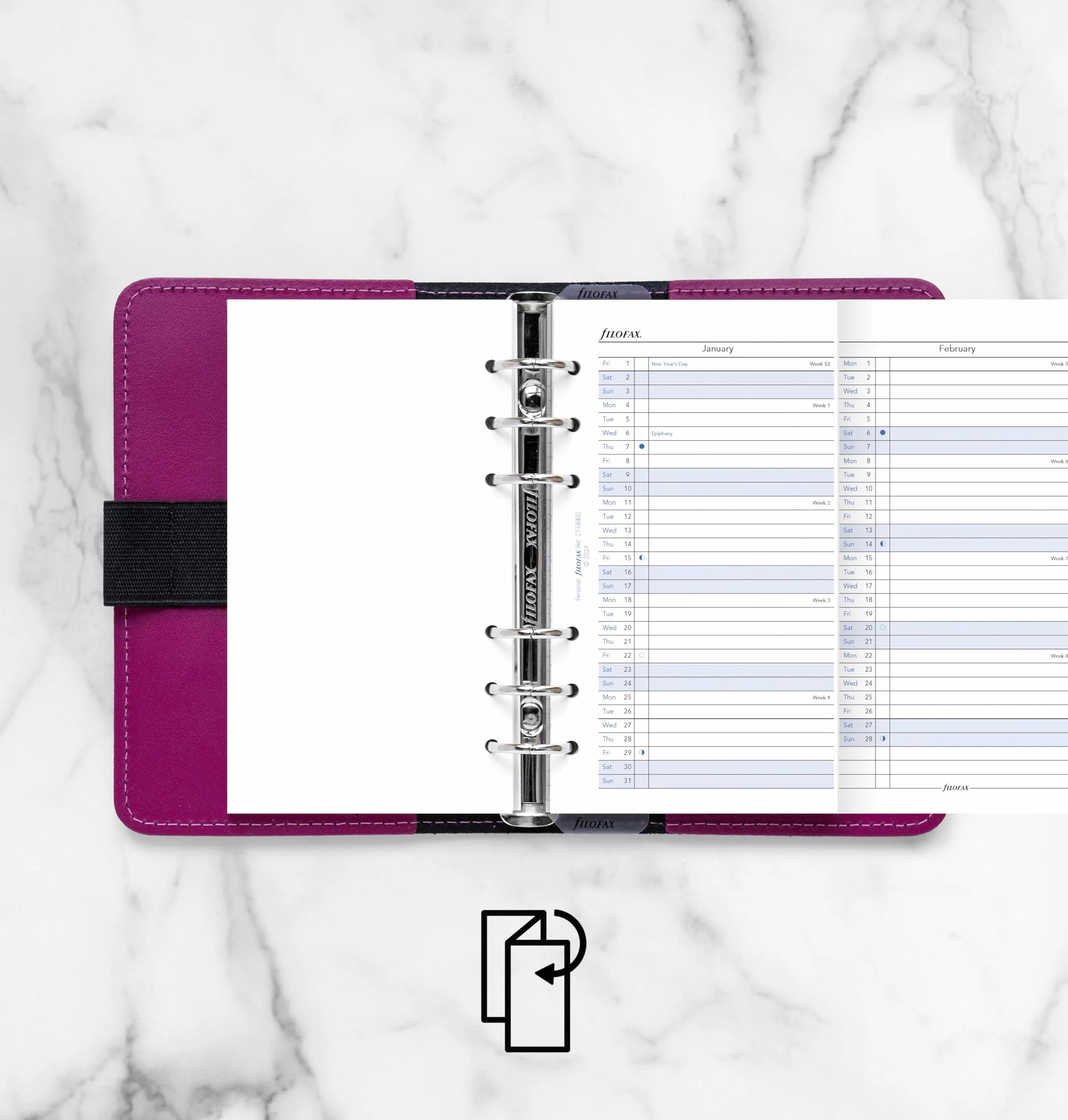 Filofax Agenda annuel vertical personnel 2027