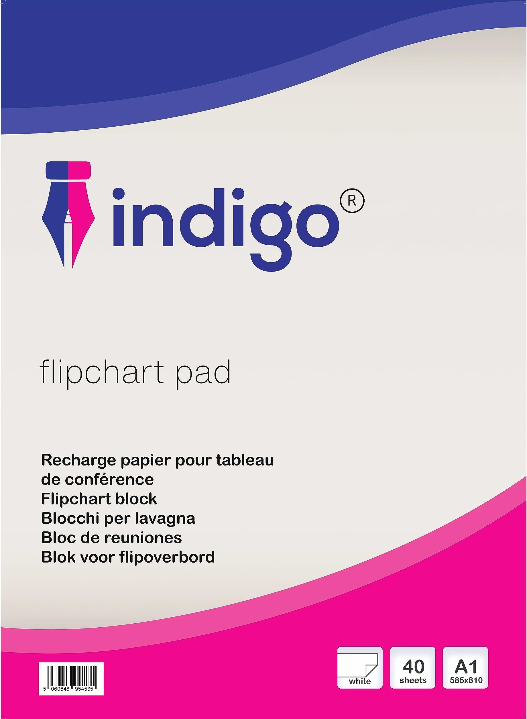 Bloc de paperboard indigo Premium A1 perforé 40 feuilles