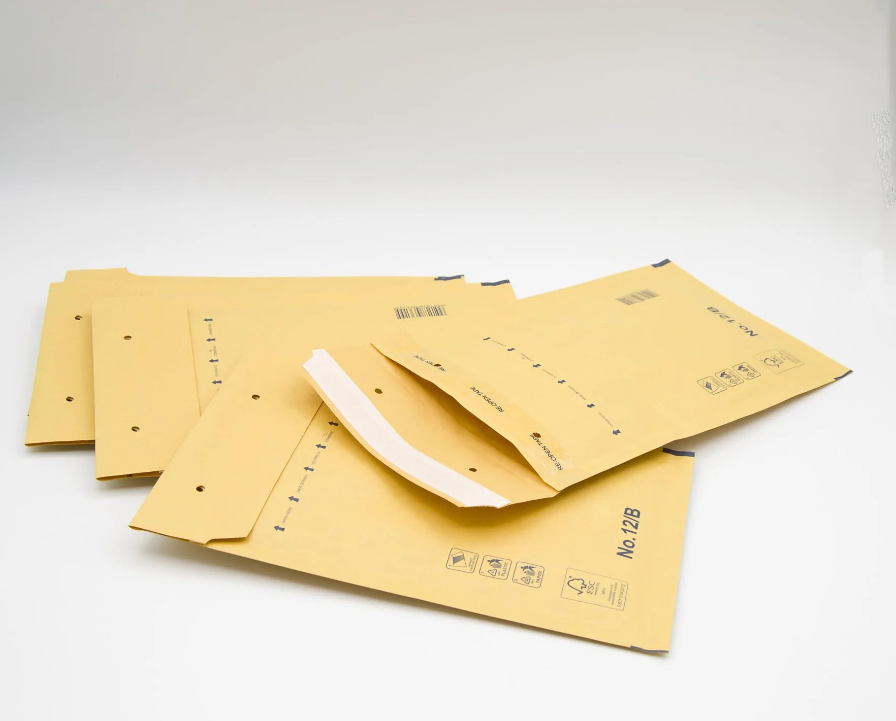 Enveloppes matelassées kraft et blanc lot de 10 m-office 100 x 165 mm