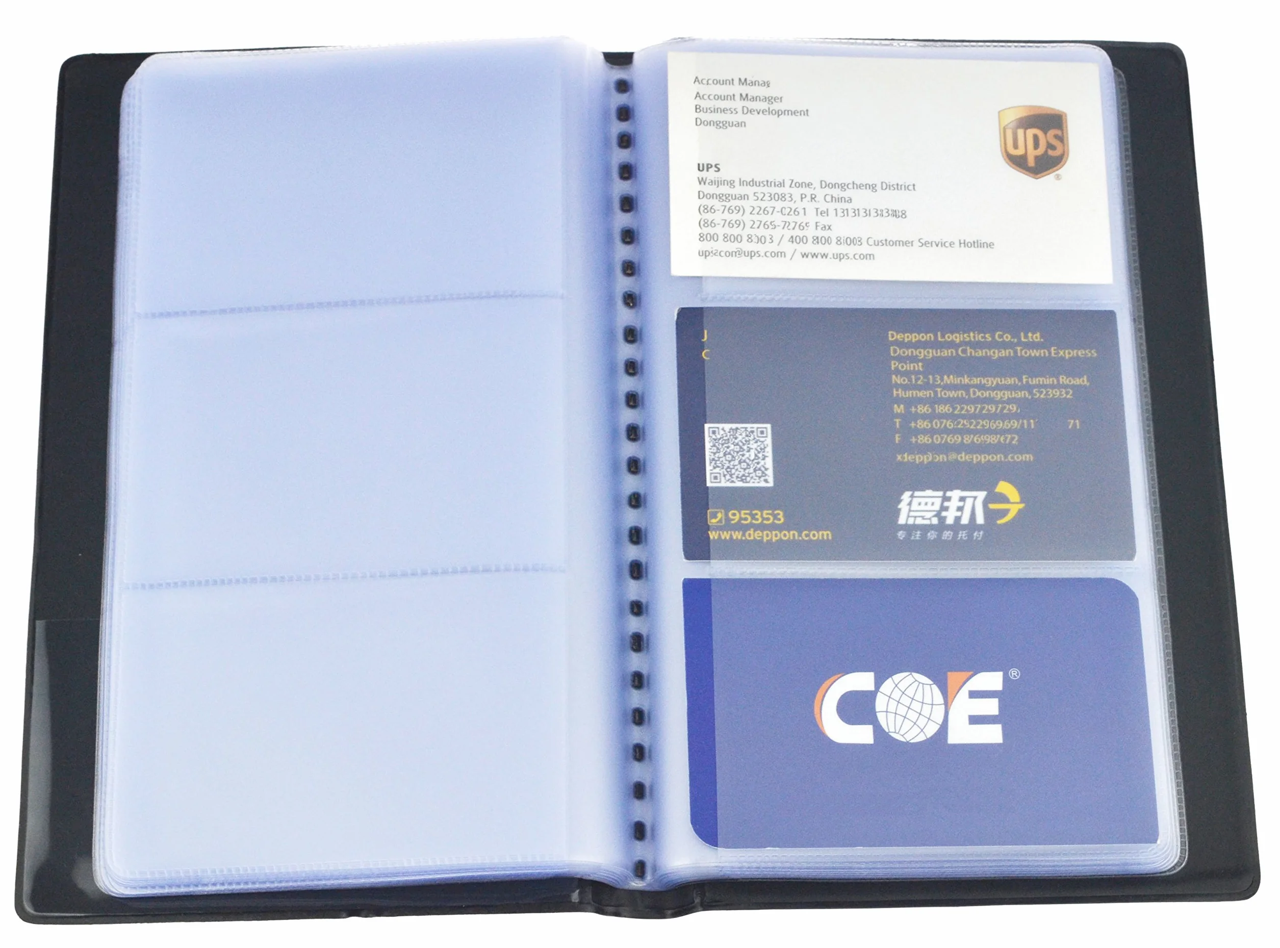 SAMYO Organiseur porte-cartes de visite 240 cartes Noir