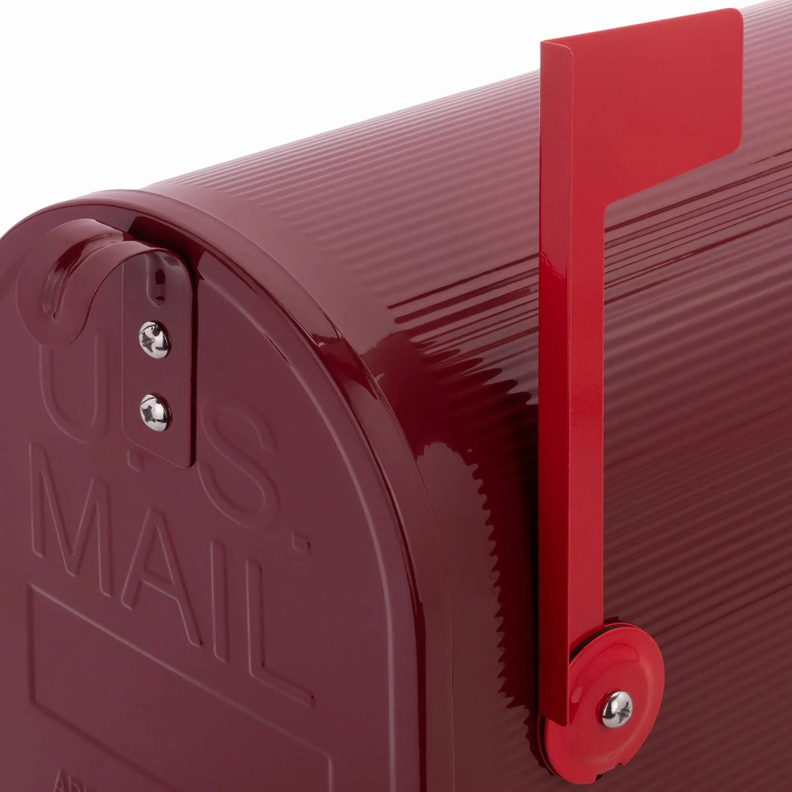 PrimeMatik Boîte aux lettres US Mail aluminium courrier postal rouge