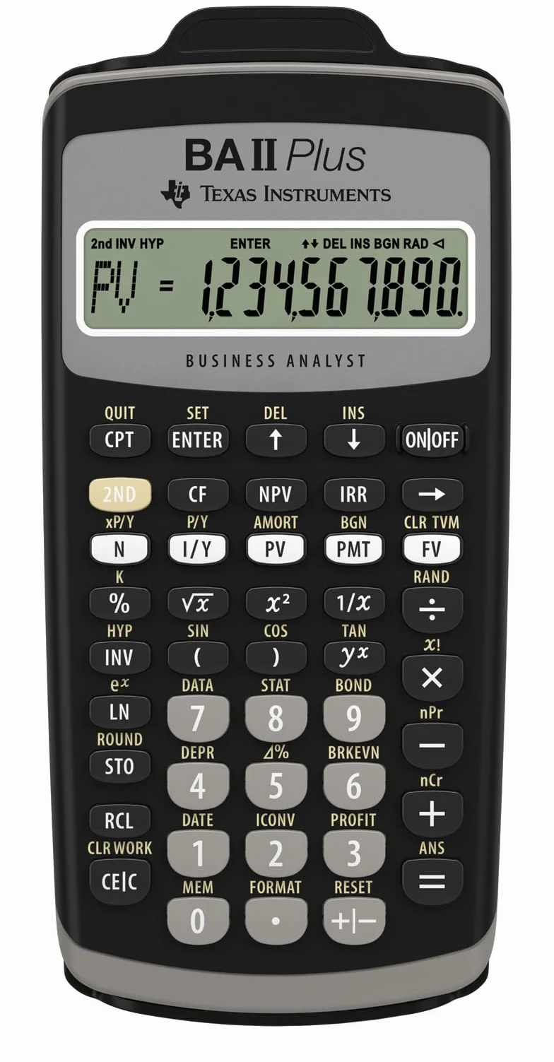 Texas Instruments BA-II-Plus Calculatrice financière 10 Chiffres