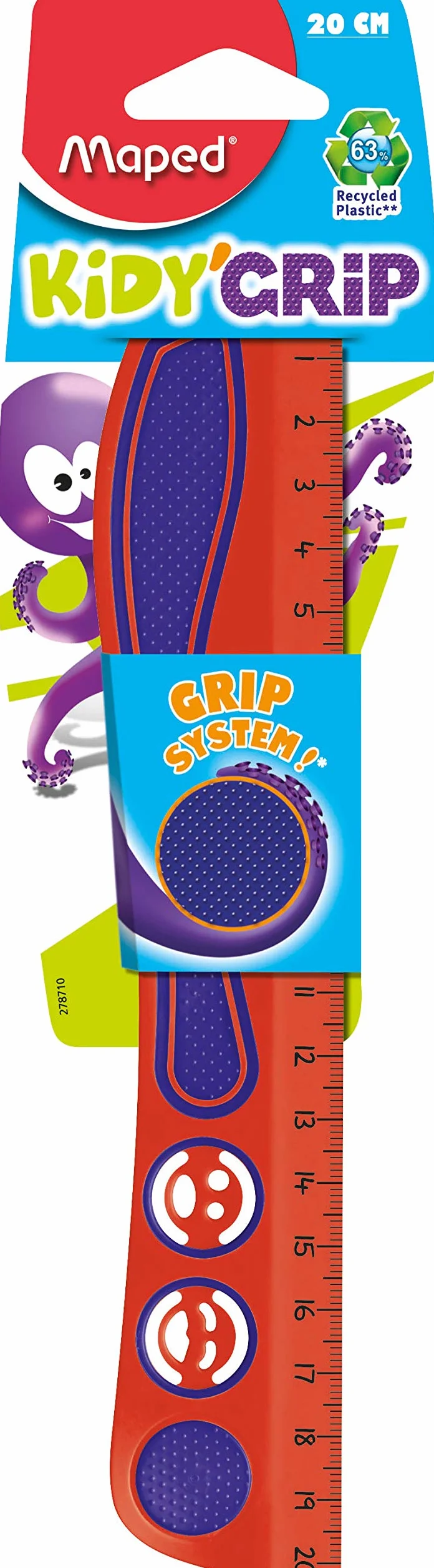 MAPED Règle plate Kidy Grip Plastique 20 cm