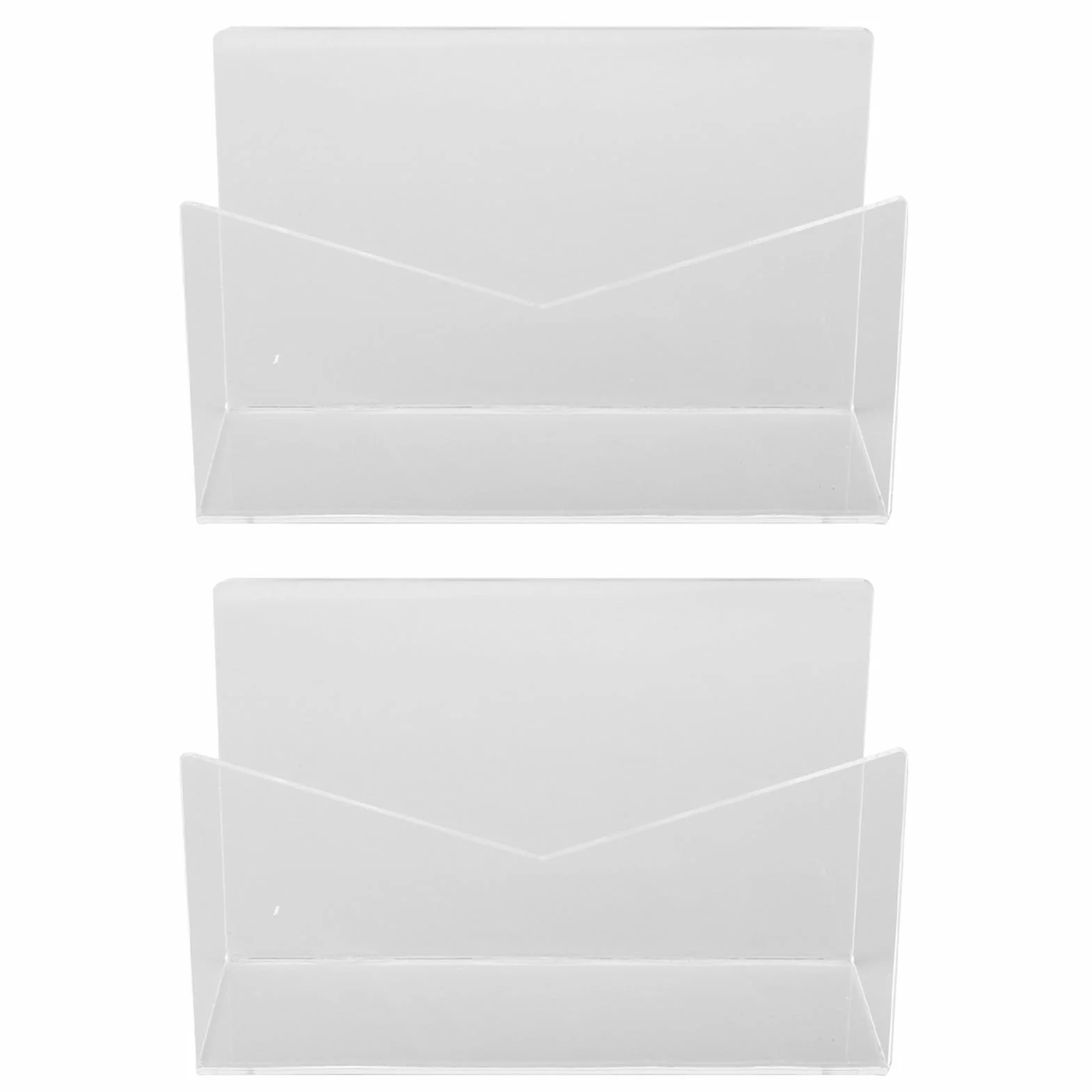 Porte-courrier en Acrylique Transparent pour Bureau, Support d'Enveloppe Autoportant